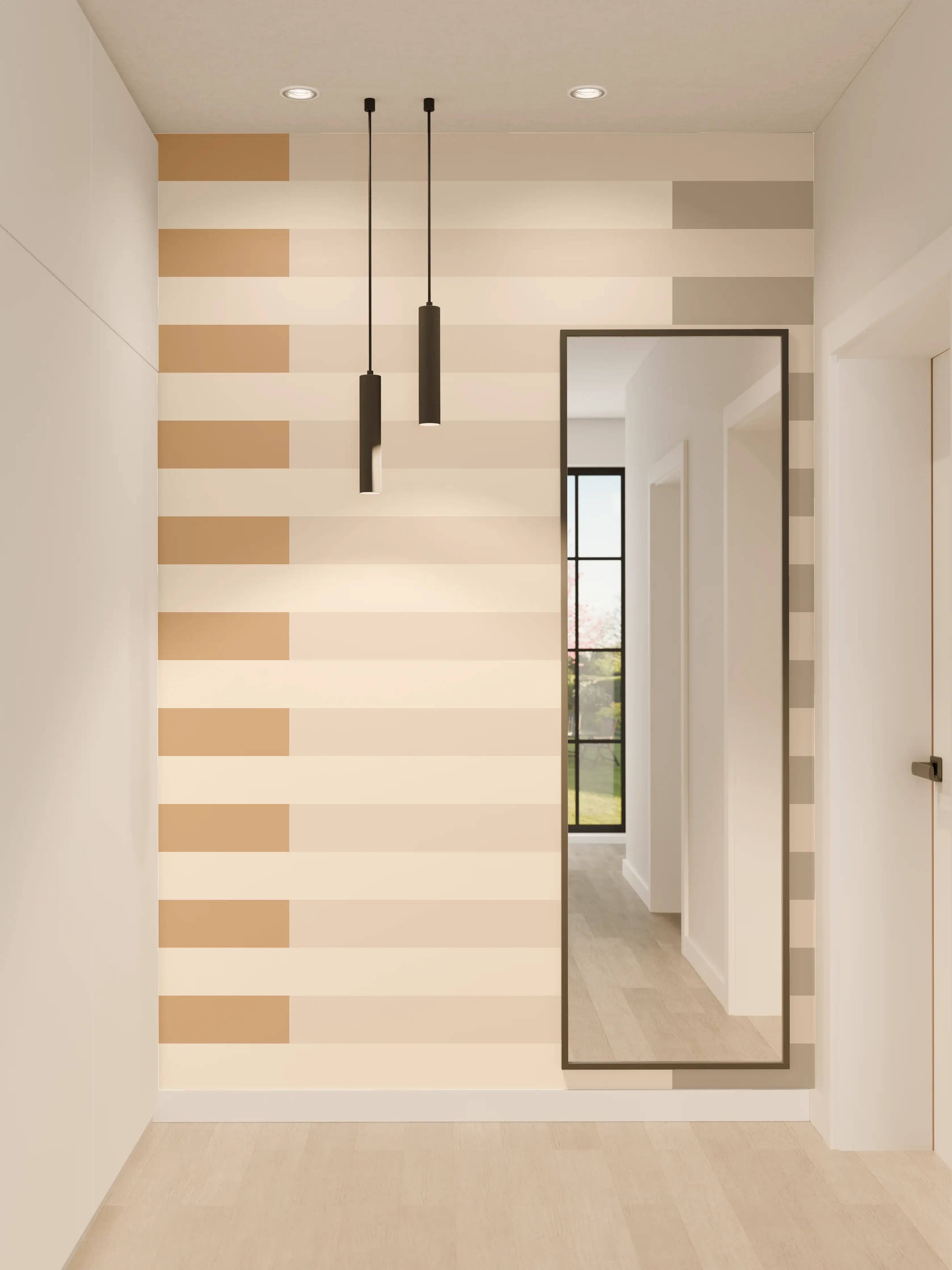 Wandverkleidung Flur - The Nudes - Multy Stripes - Caramel