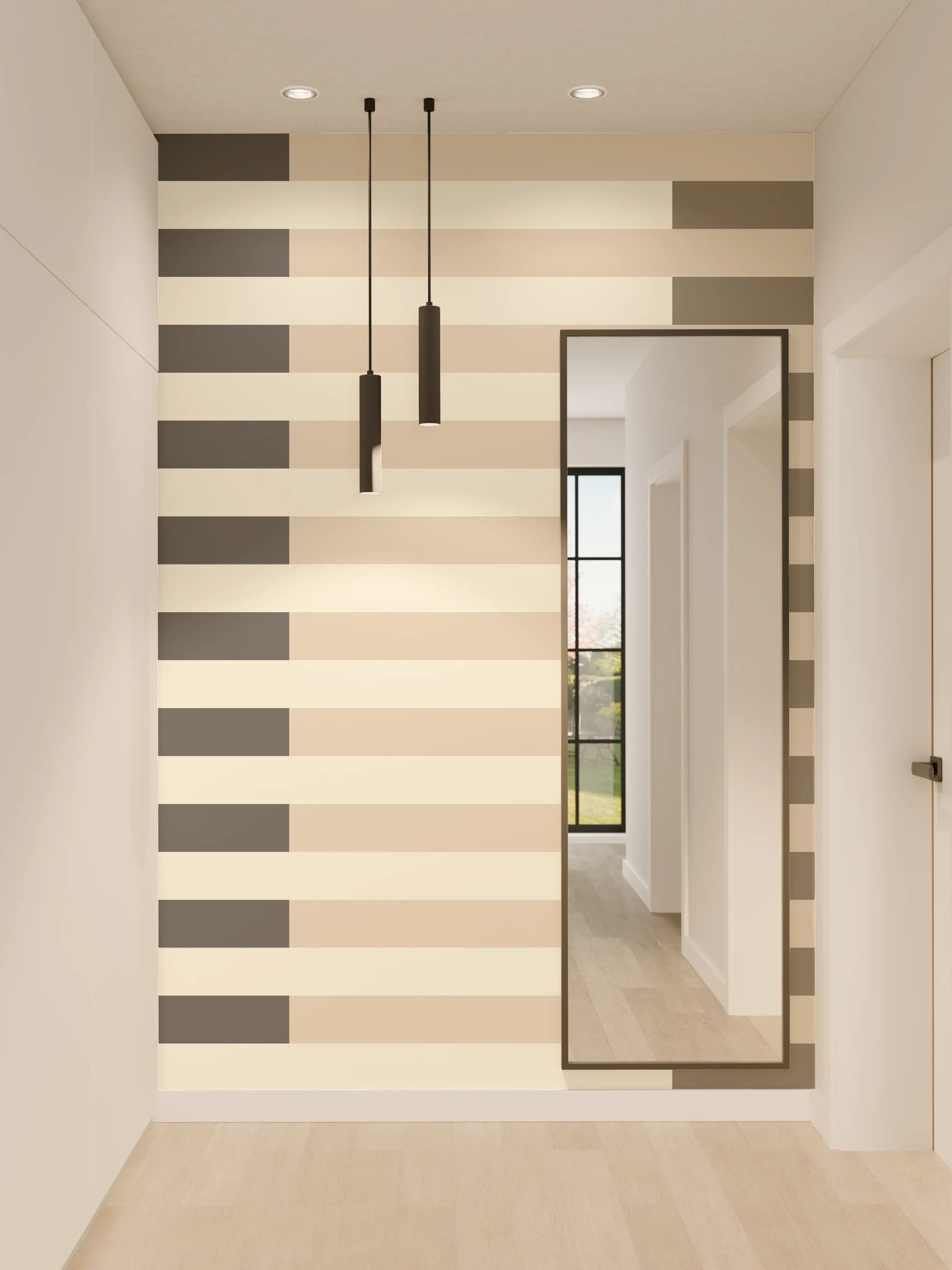 Wandverkleidung Flur - The Nudes - Multy Stripes - Toffee