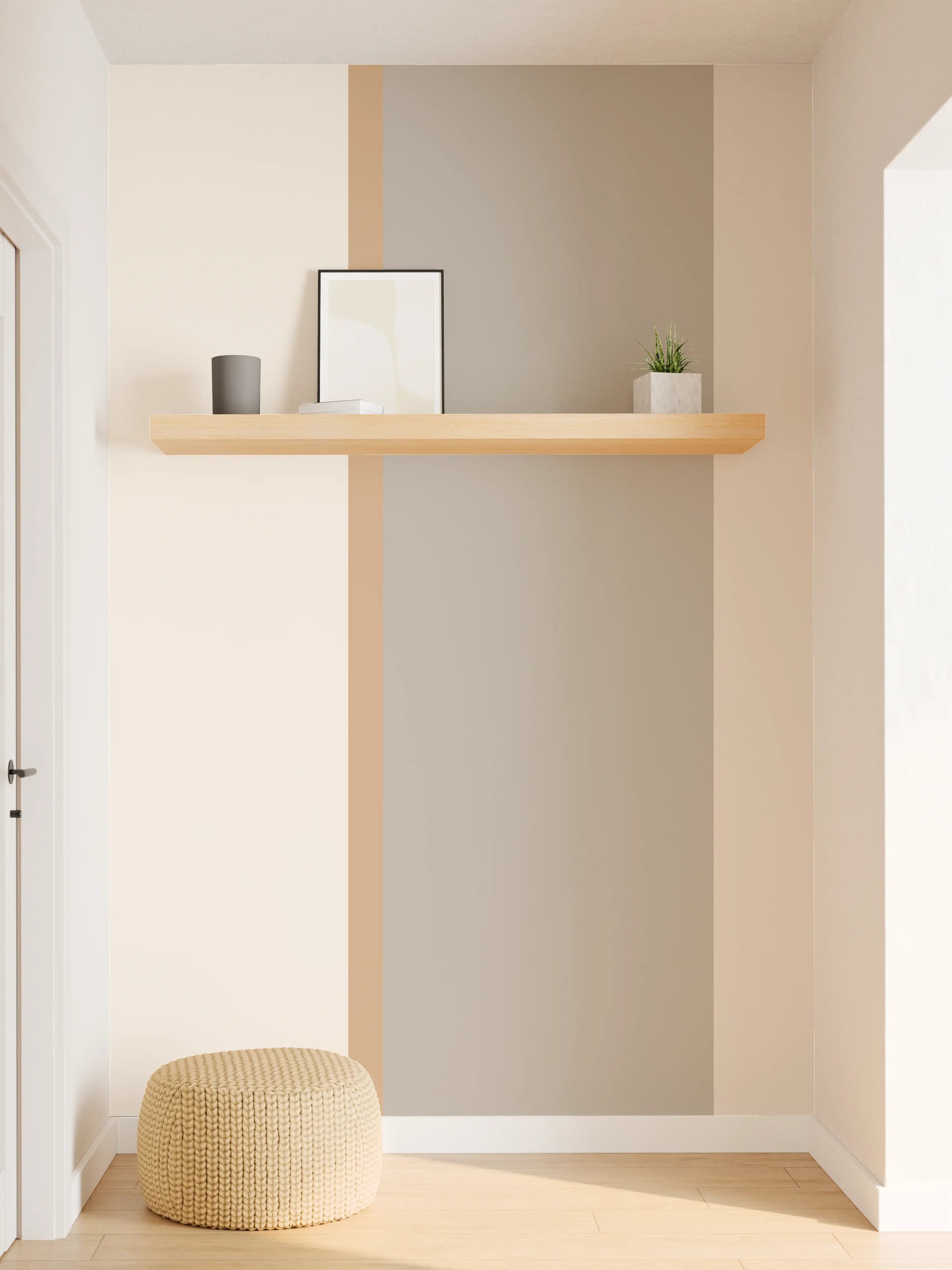 Wandverkleidung Flur - The Nudes - Vertikal - Caramel