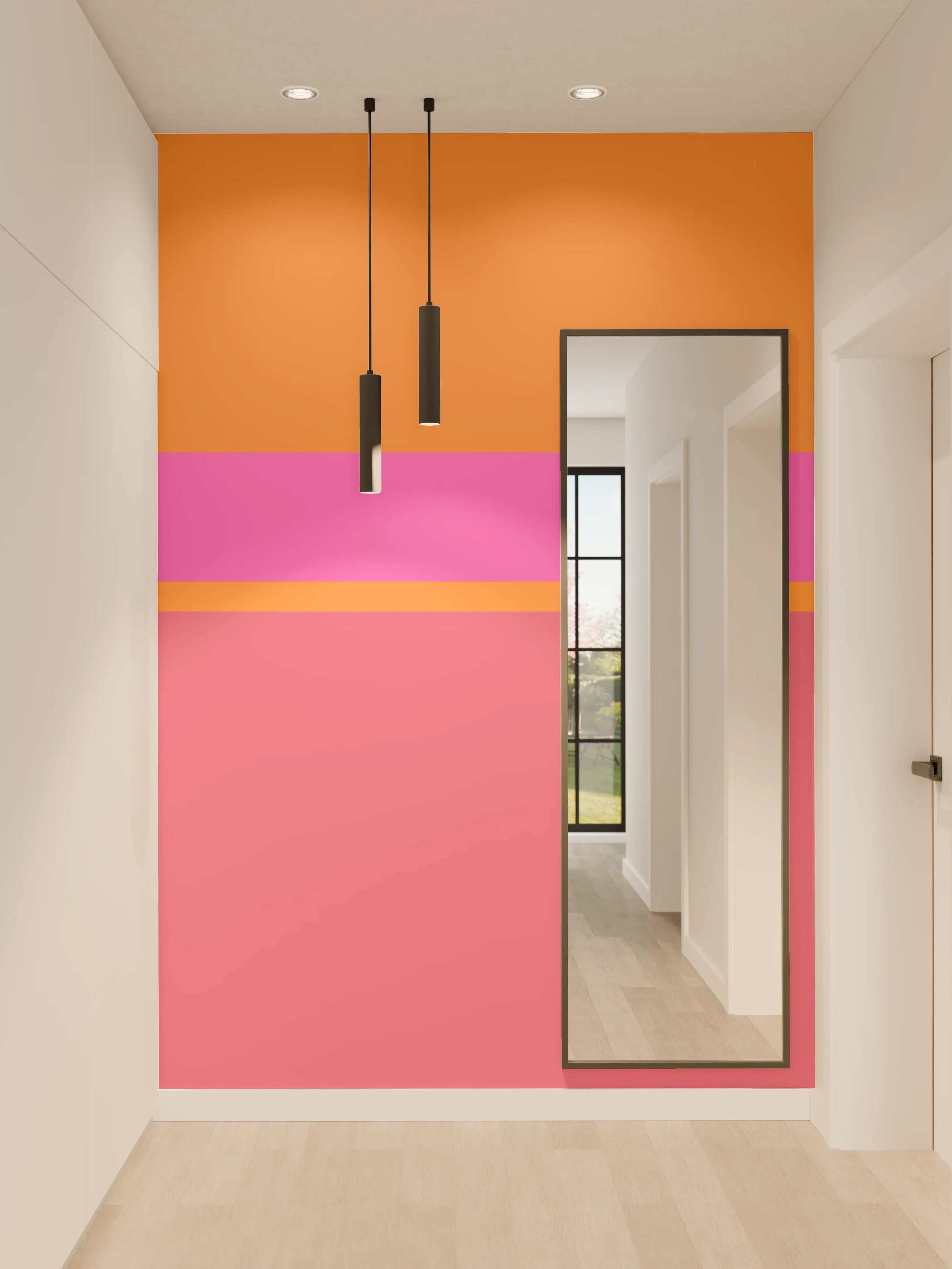 Wandverkleidung Flur - The Oranges - Horizontal - Fuchsia