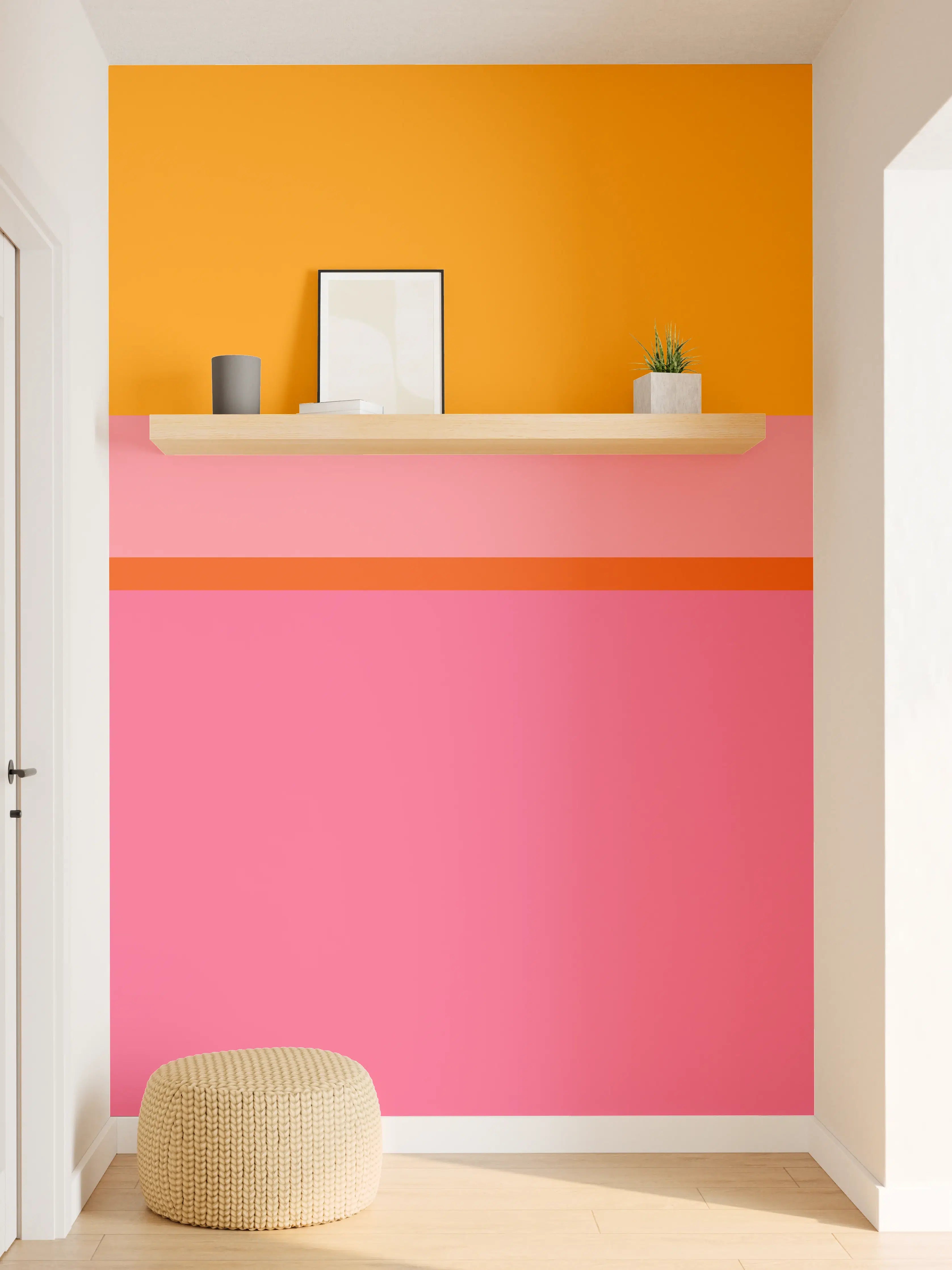 Wandverkleidung Flur - The Oranges - Horizontal - Raspberry