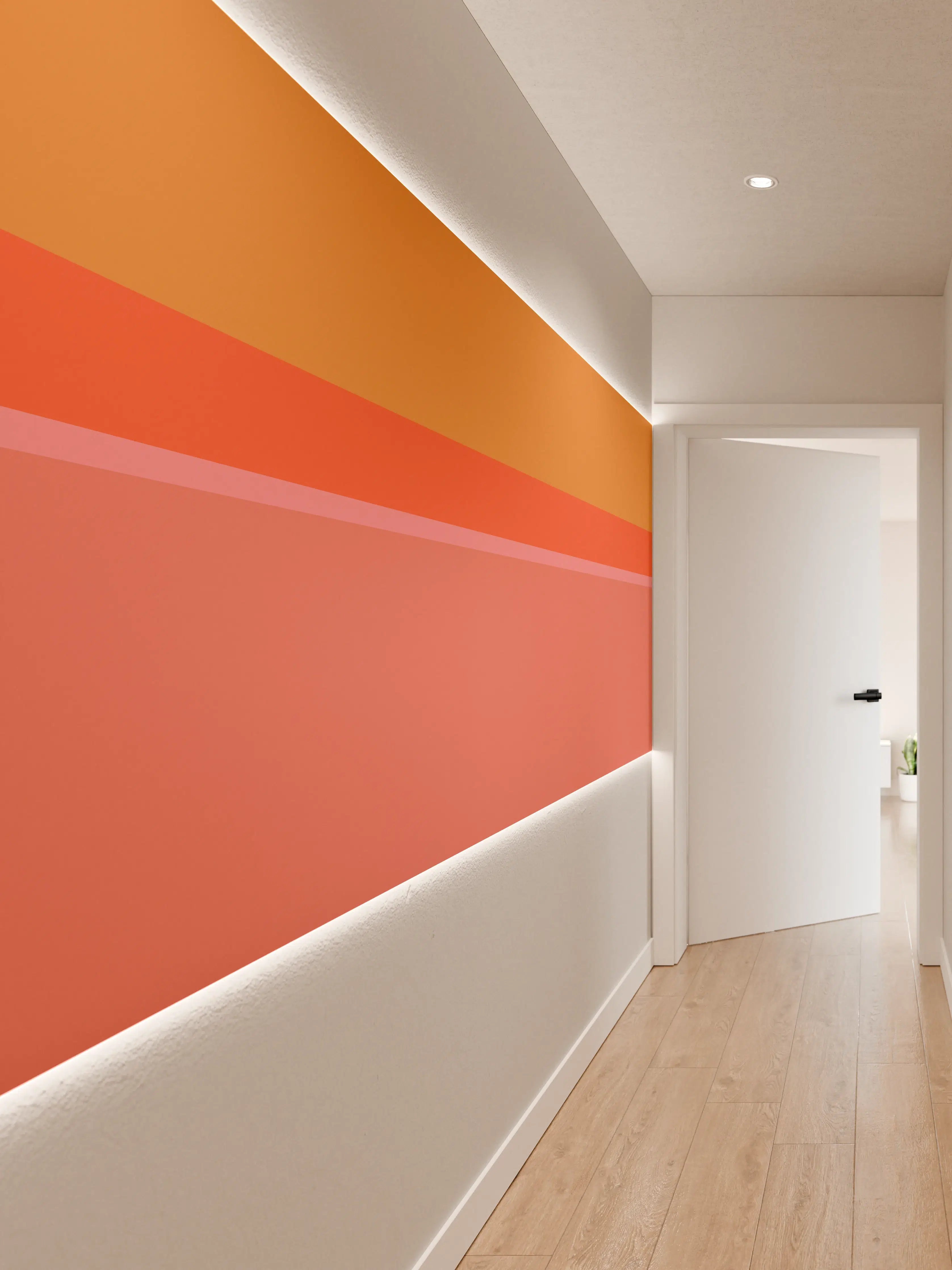 Wandverkleidung Flur - The Oranges - Horizontal - Salmon
