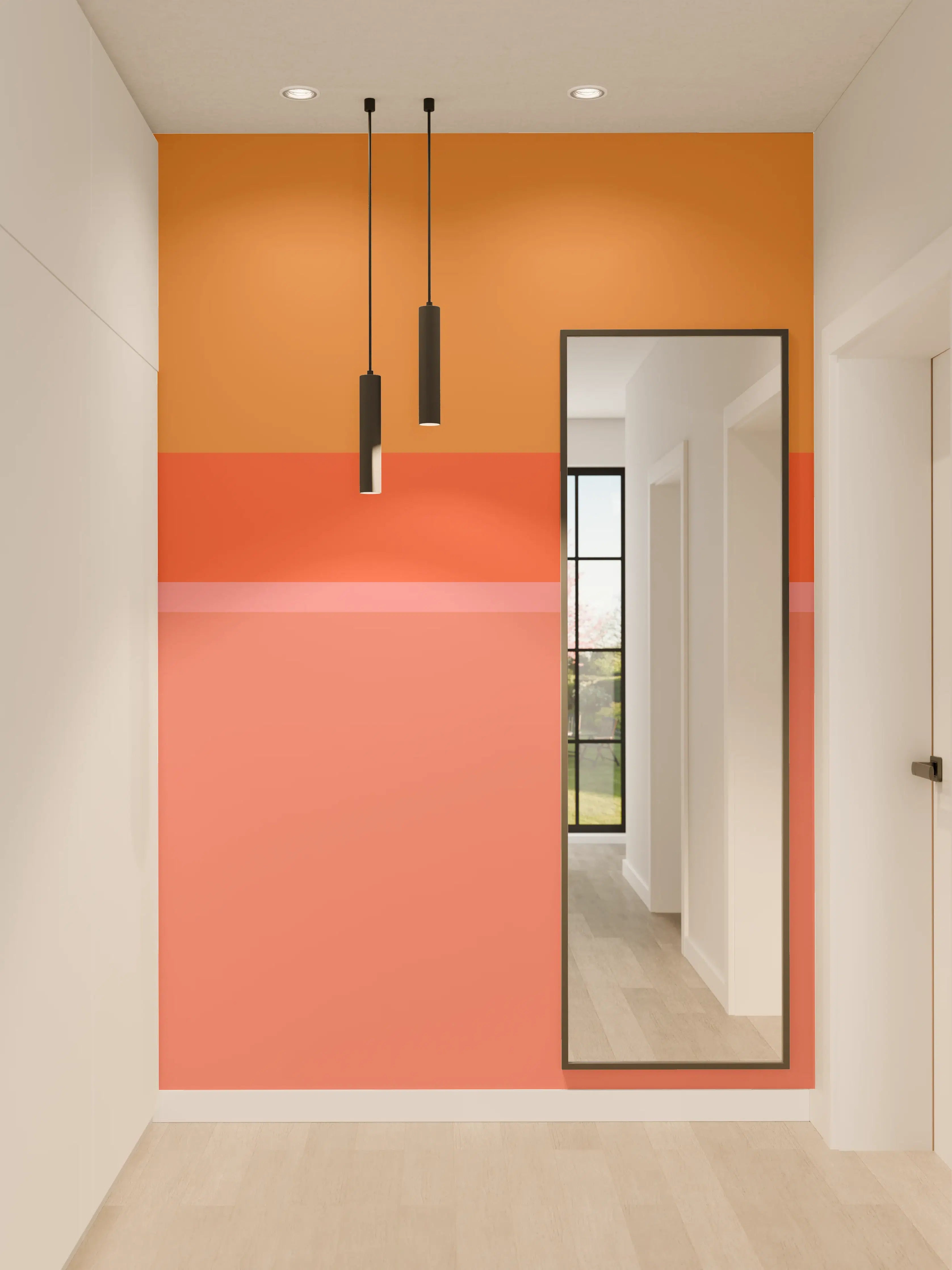 Wandverkleidung Flur - The Oranges - Horizontal - Salmon