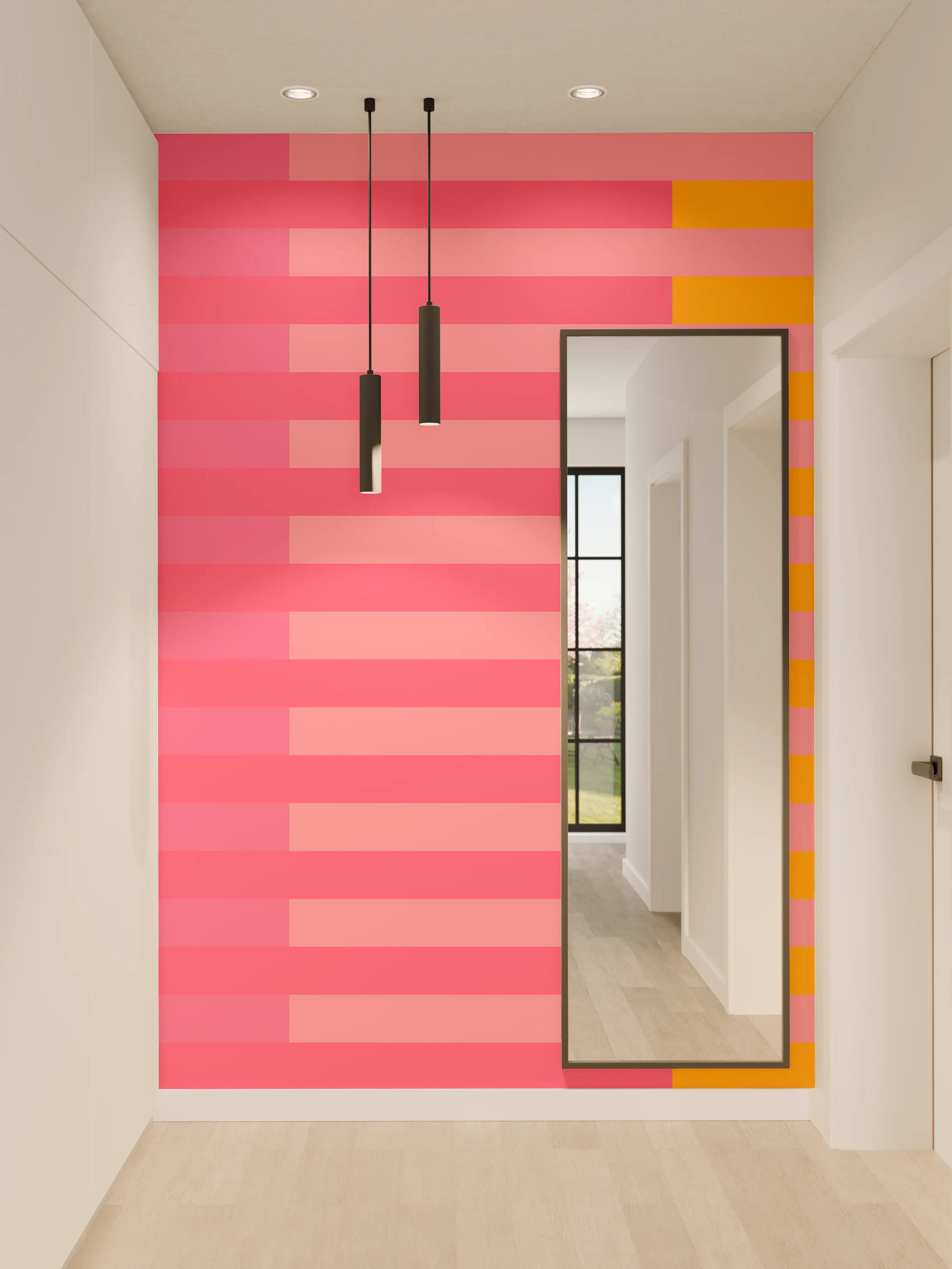 Wandverkleidung Flur - The Oranges - Multy Stripes - Raspberry