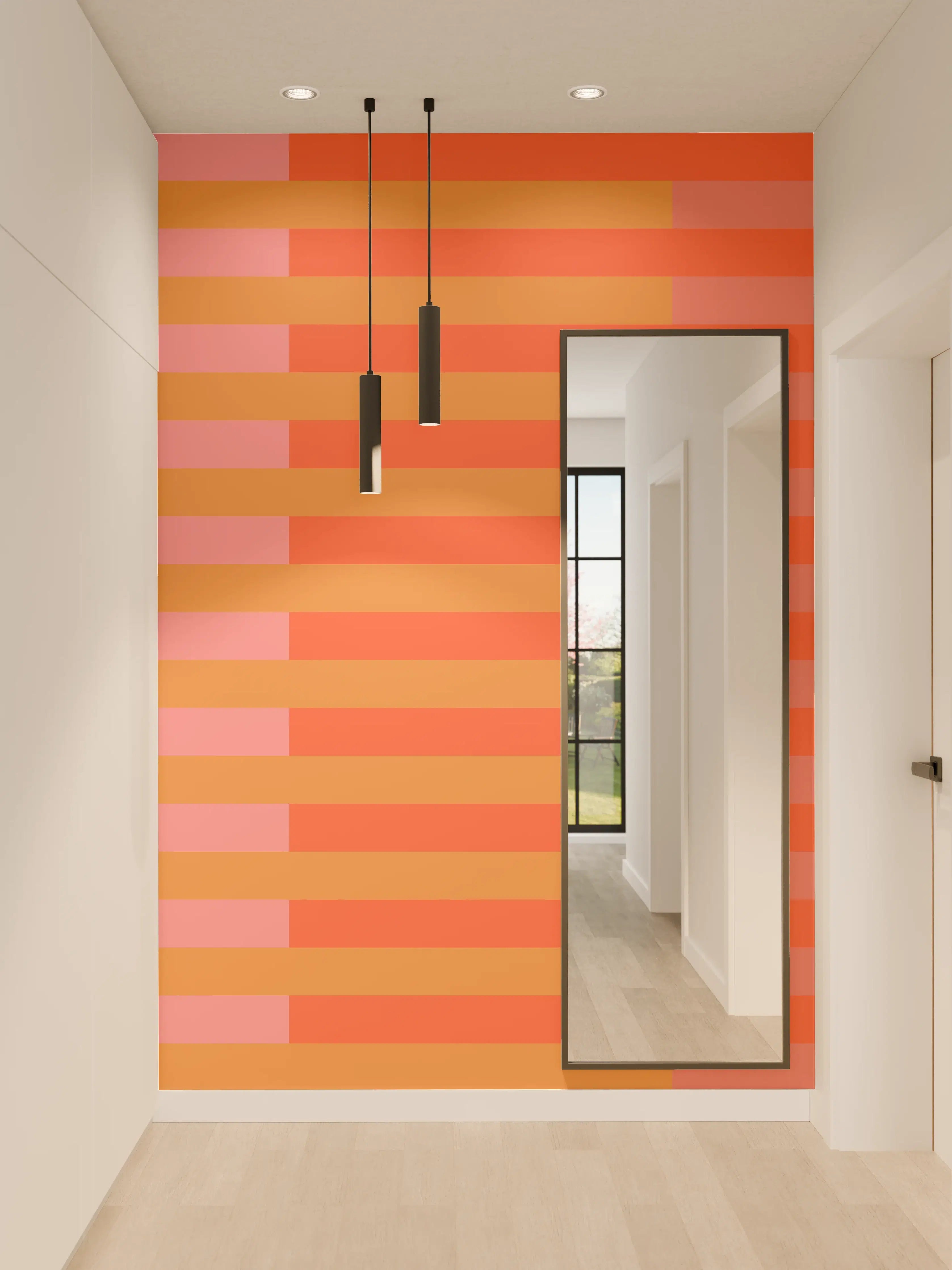 Wandverkleidung Flur - The Oranges - Multy Stripes - Salmon