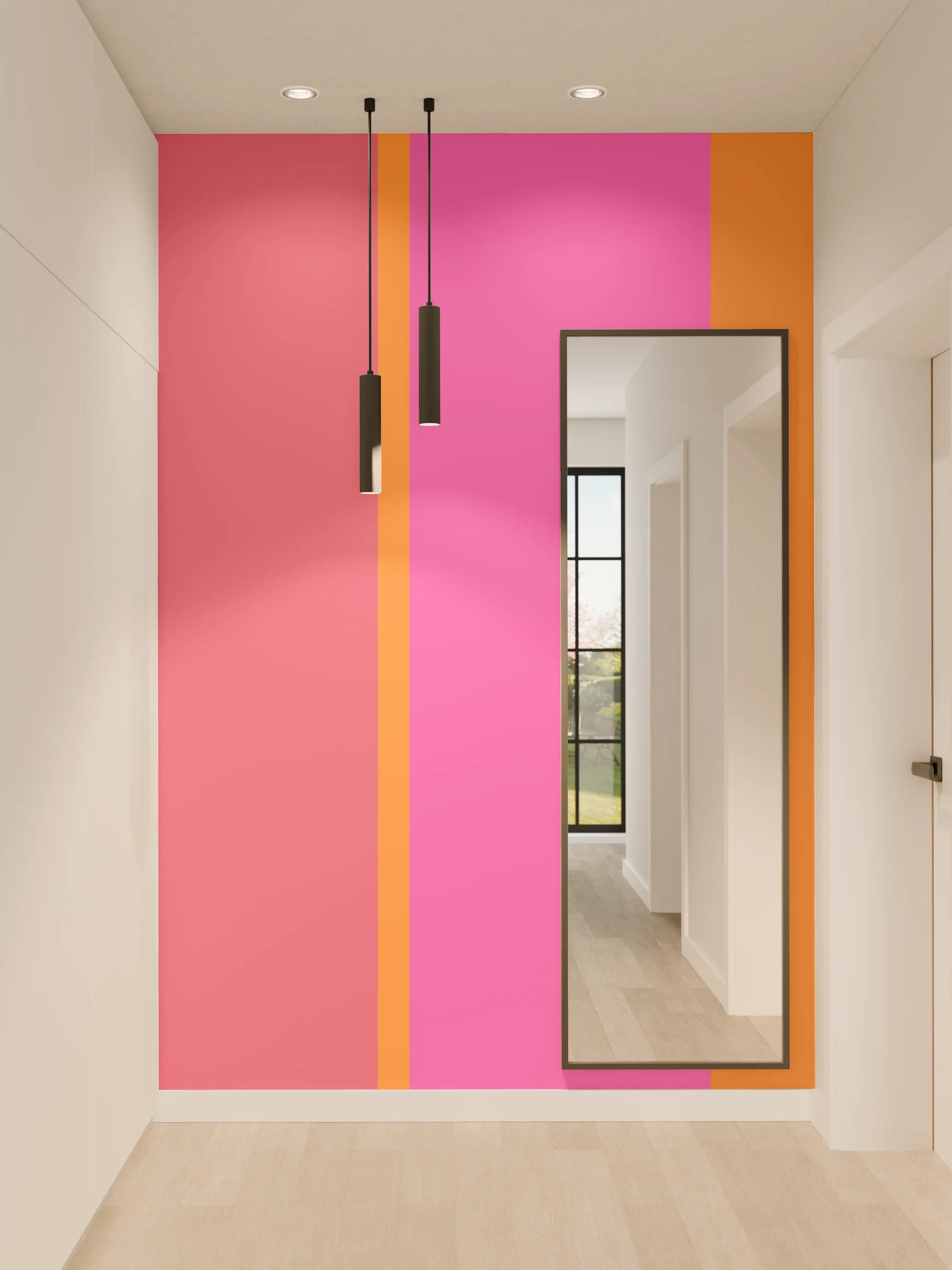 Wandverkleidung Flur - The Oranges - Vertical - Fuchsia