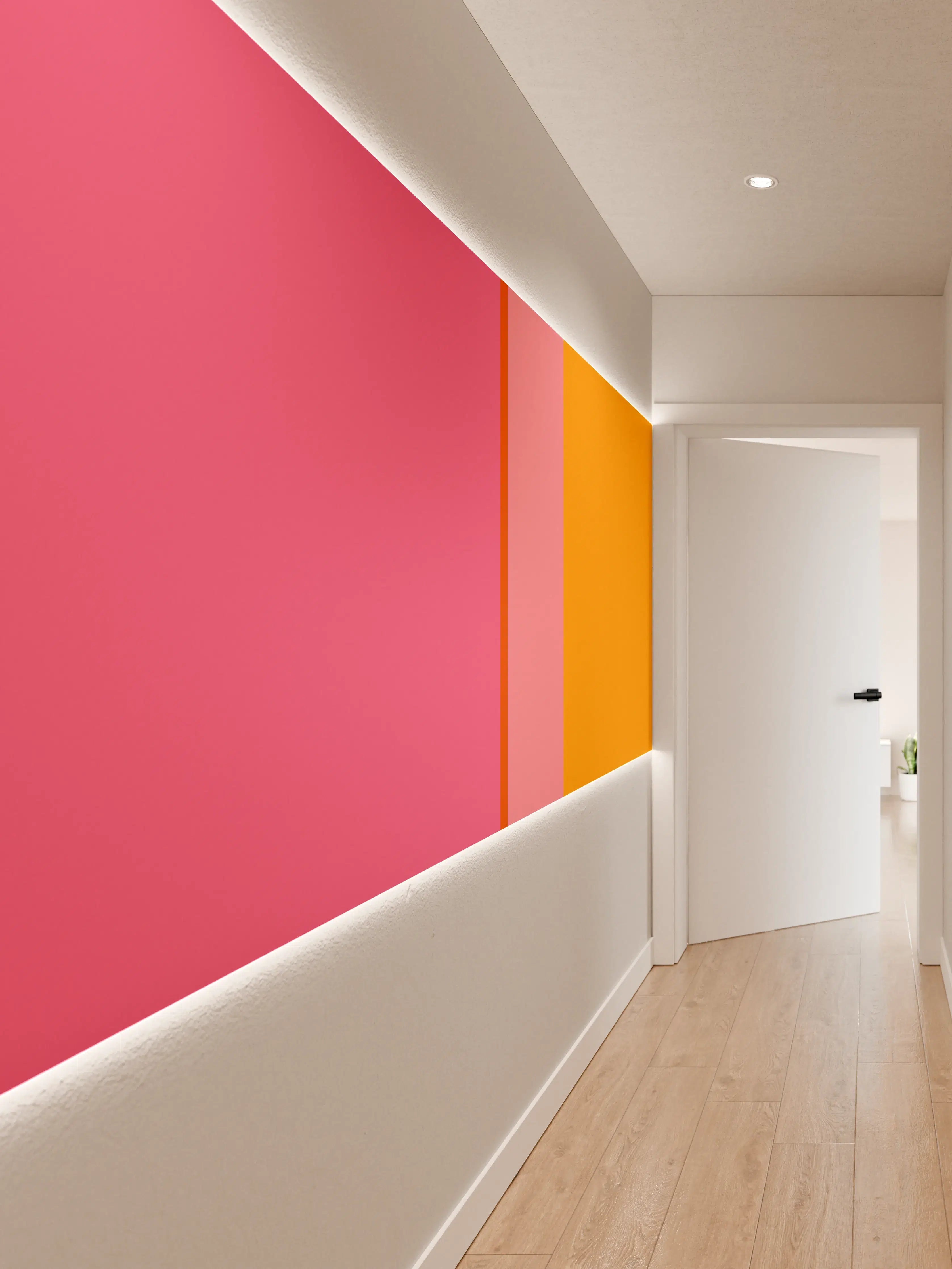 Wandverkleidung Flur - The Oranges - Vertical - Raspberry