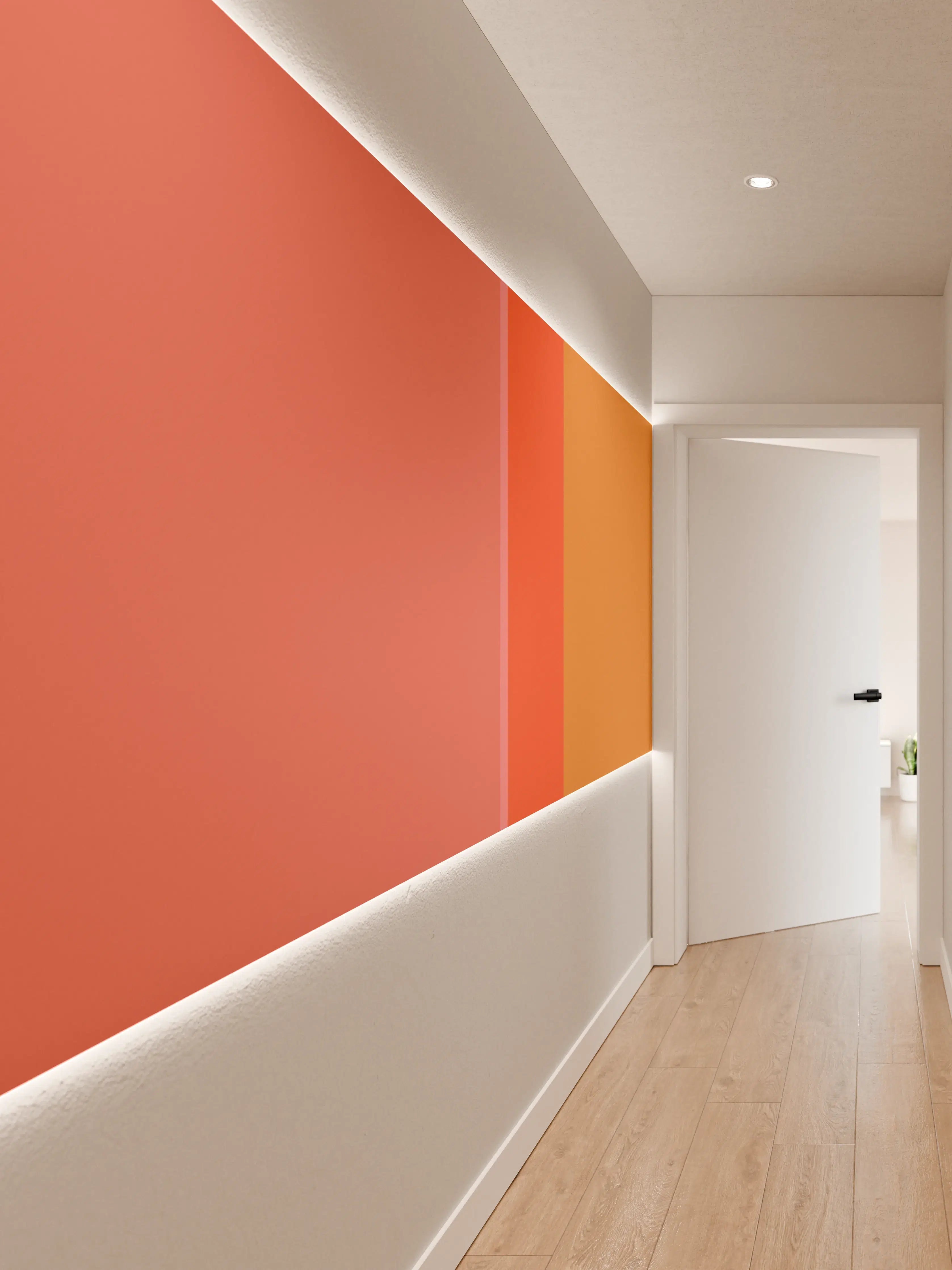 Wandverkleidung Flur - The Oranges - Vertical - Salmon