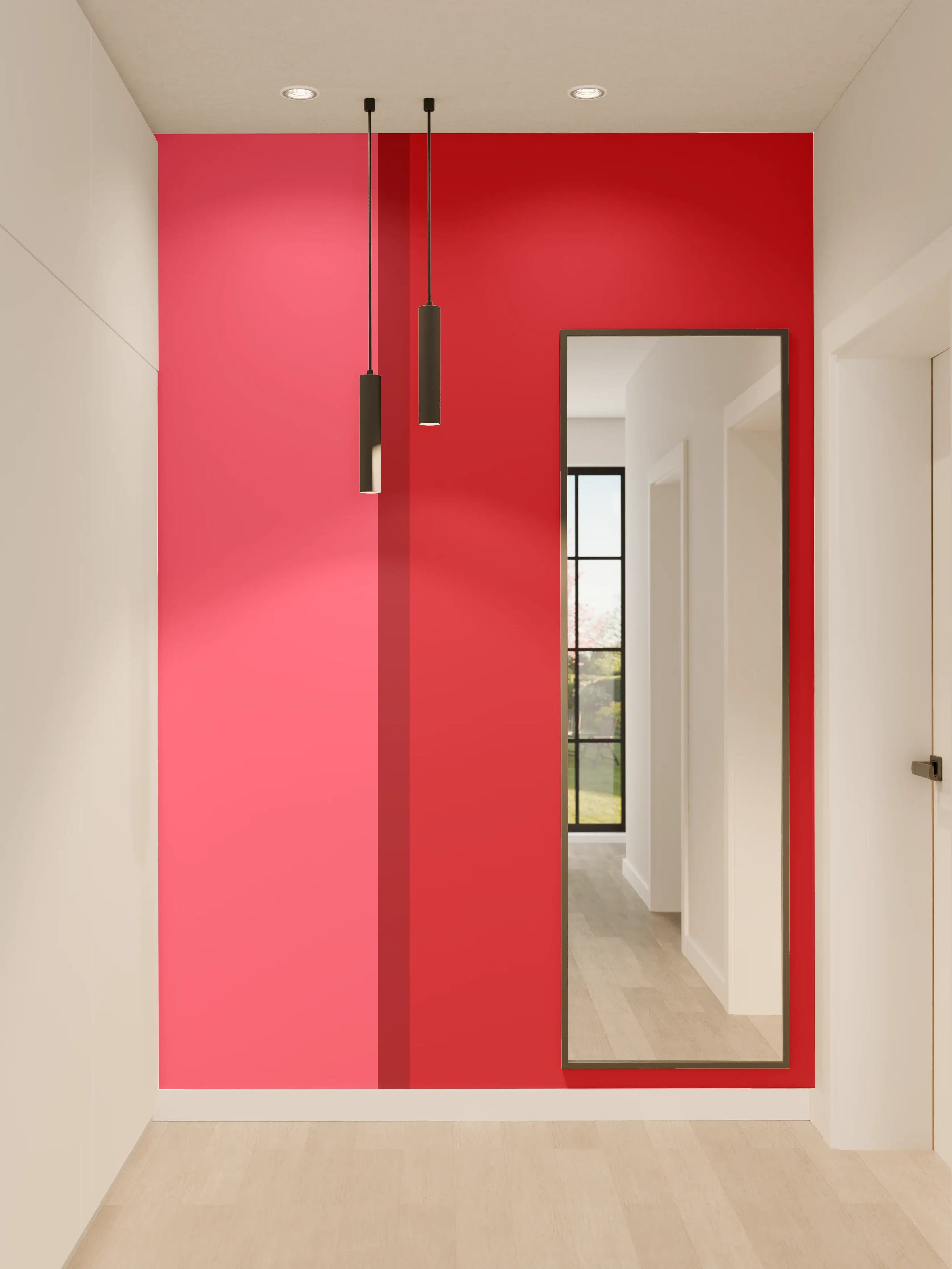 Wandverkleidung Flur - The Reds - Easy Vertikal - Pommagranate