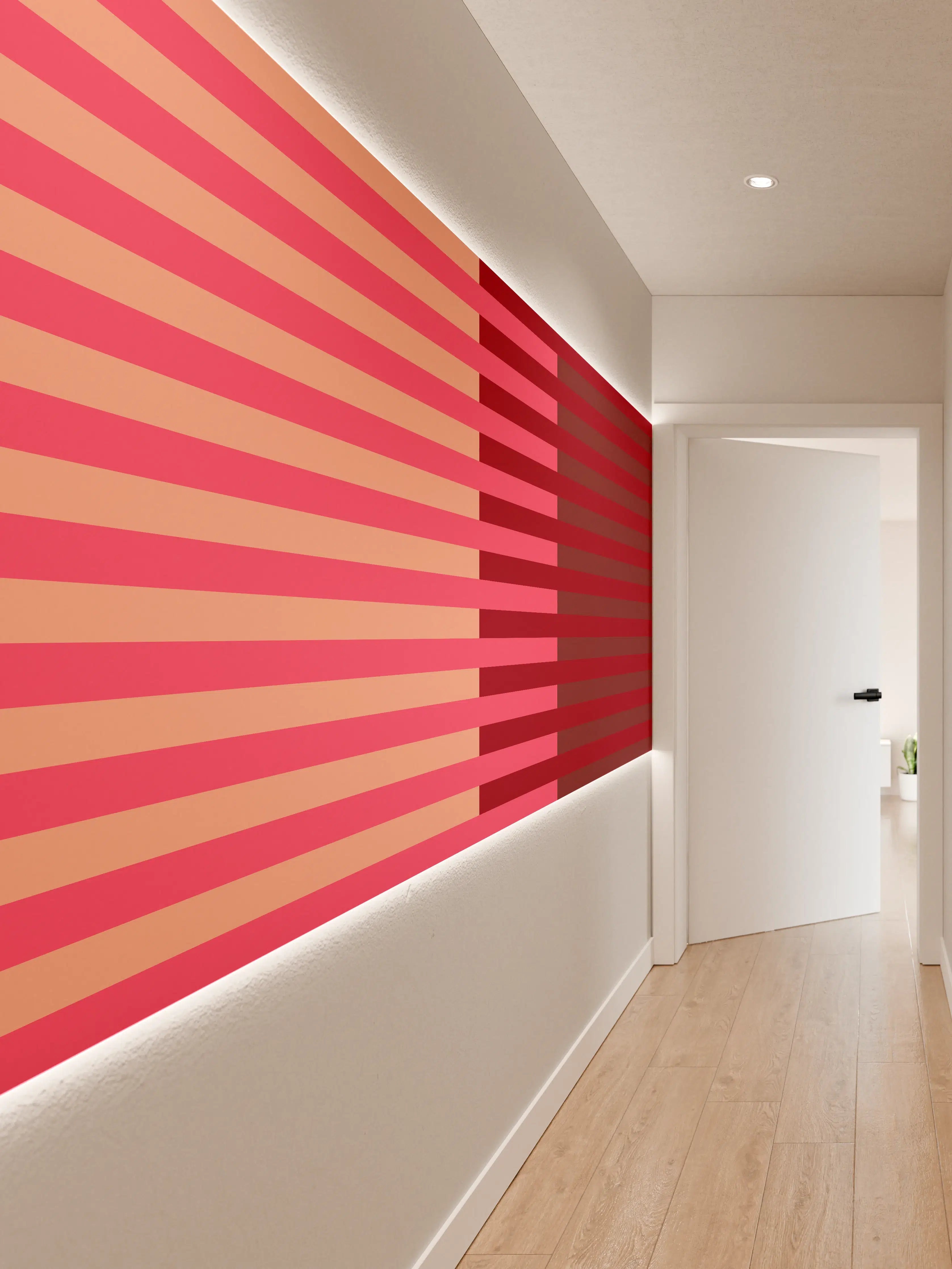 Wandverkleidung Flur - The Reds - Multy Stripes - Cherry