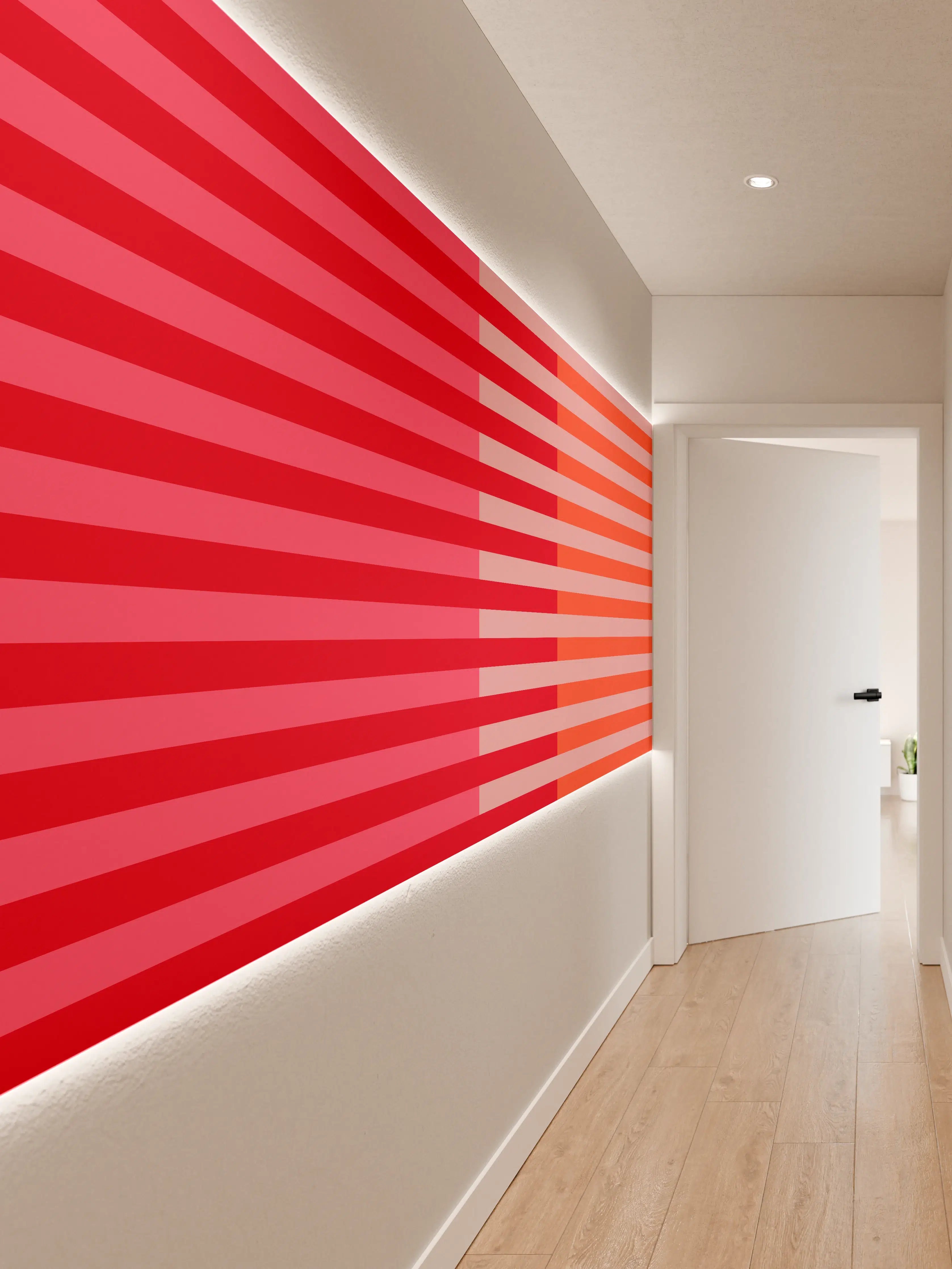 Wandverkleidung Flur - The Reds - Multy Stripes - Strawberry