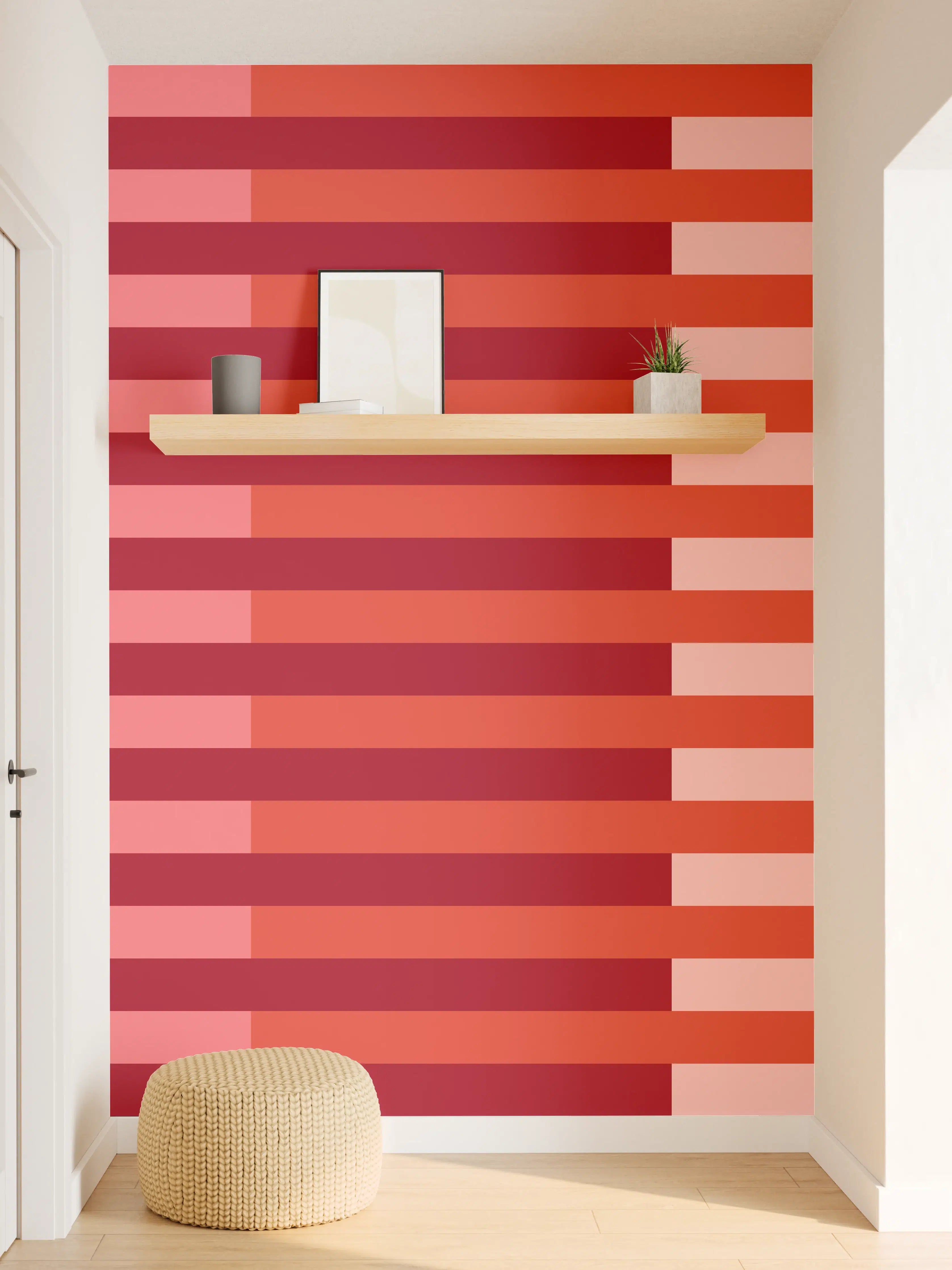 Wandverkleidung Flur - The Reds - Multy Stripes - Tomato