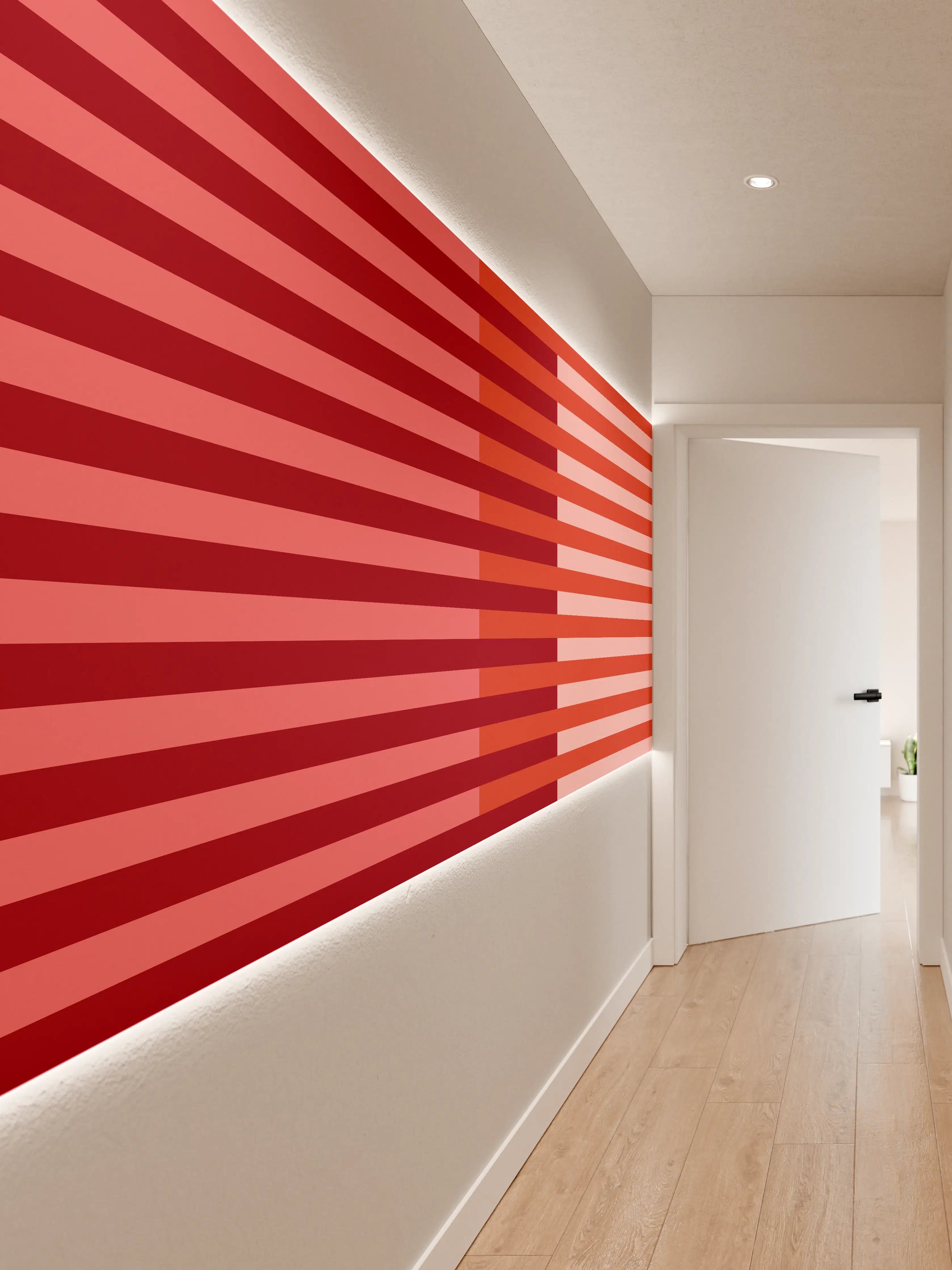 Wandverkleidung Flur - The Reds - Multy Stripes - Tomato