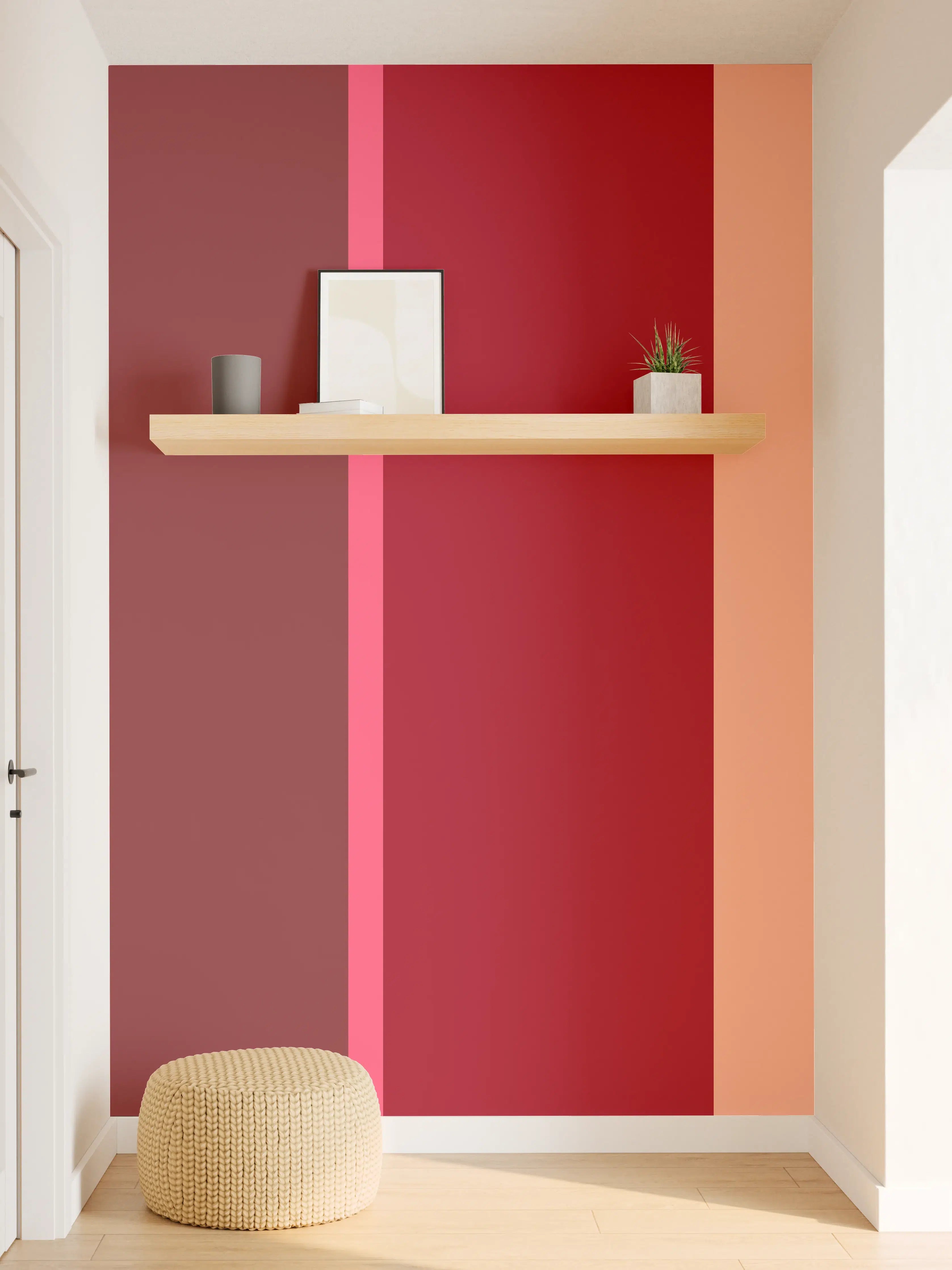 Wandverkleidung Flur - The Reds - Vertical - Cherry