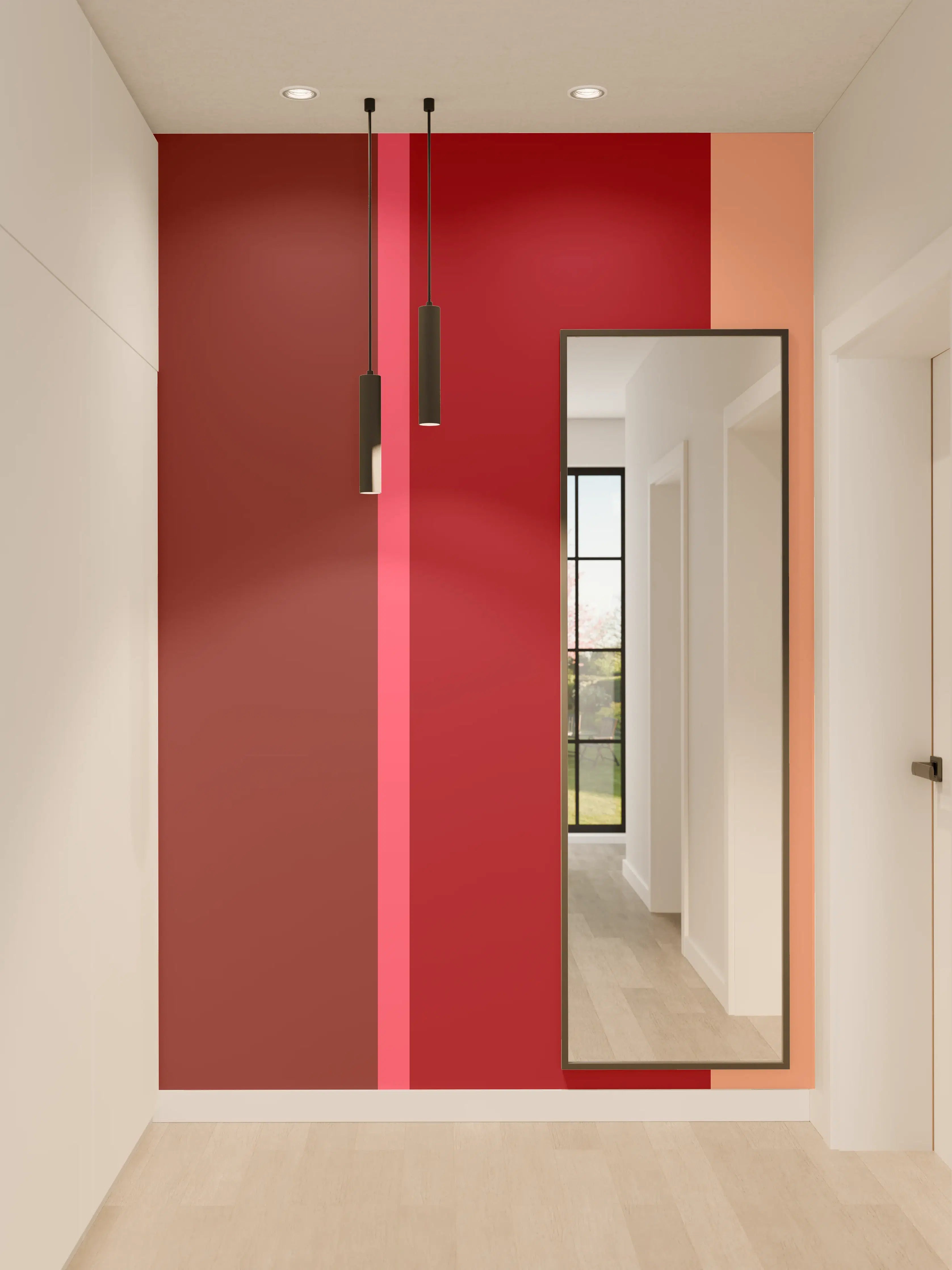 Wandverkleidung Flur - The Reds - Vertical - Cherry
