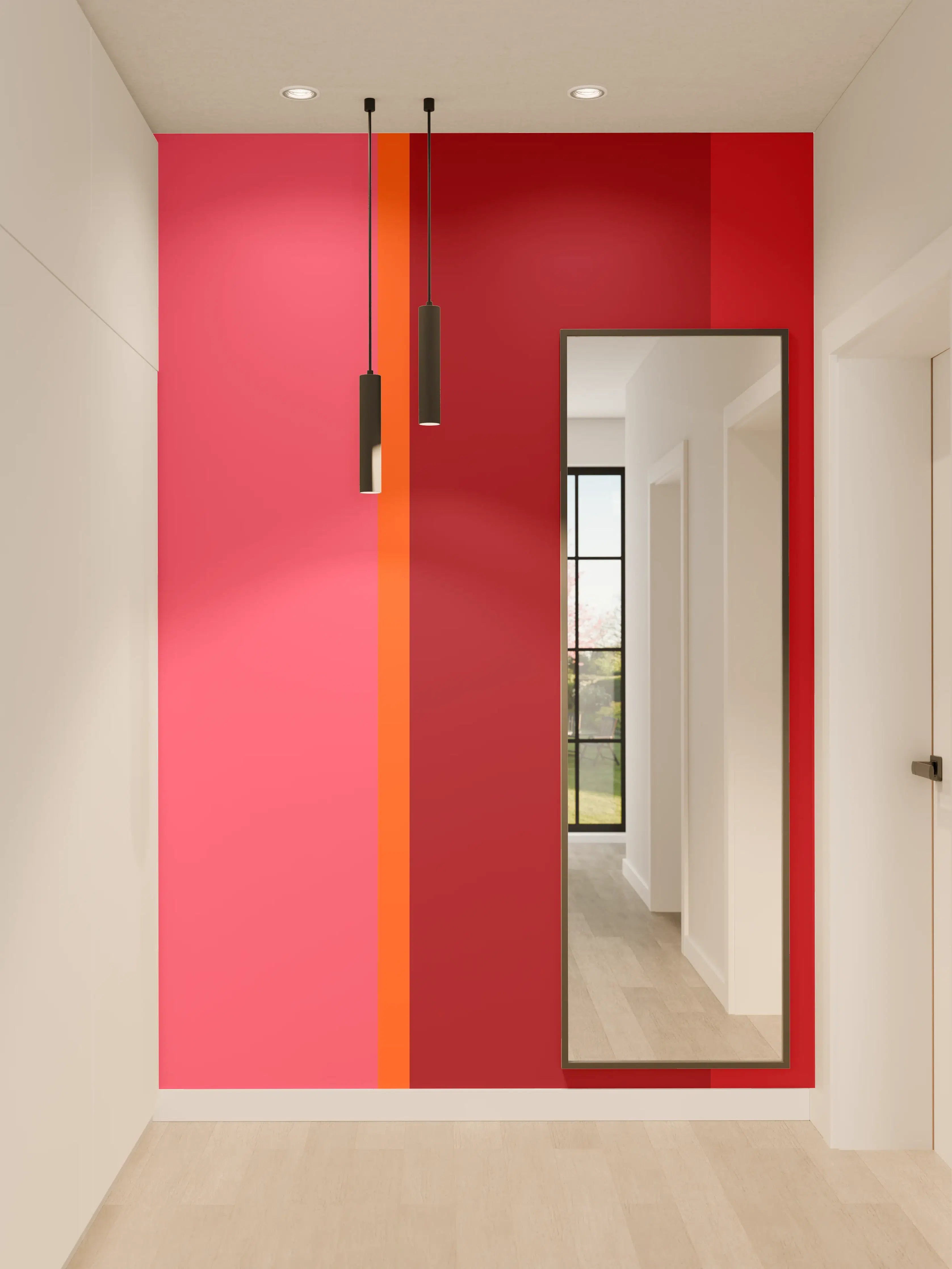 Wandverkleidung Flur - The Reds - Vertical - Pommagranate