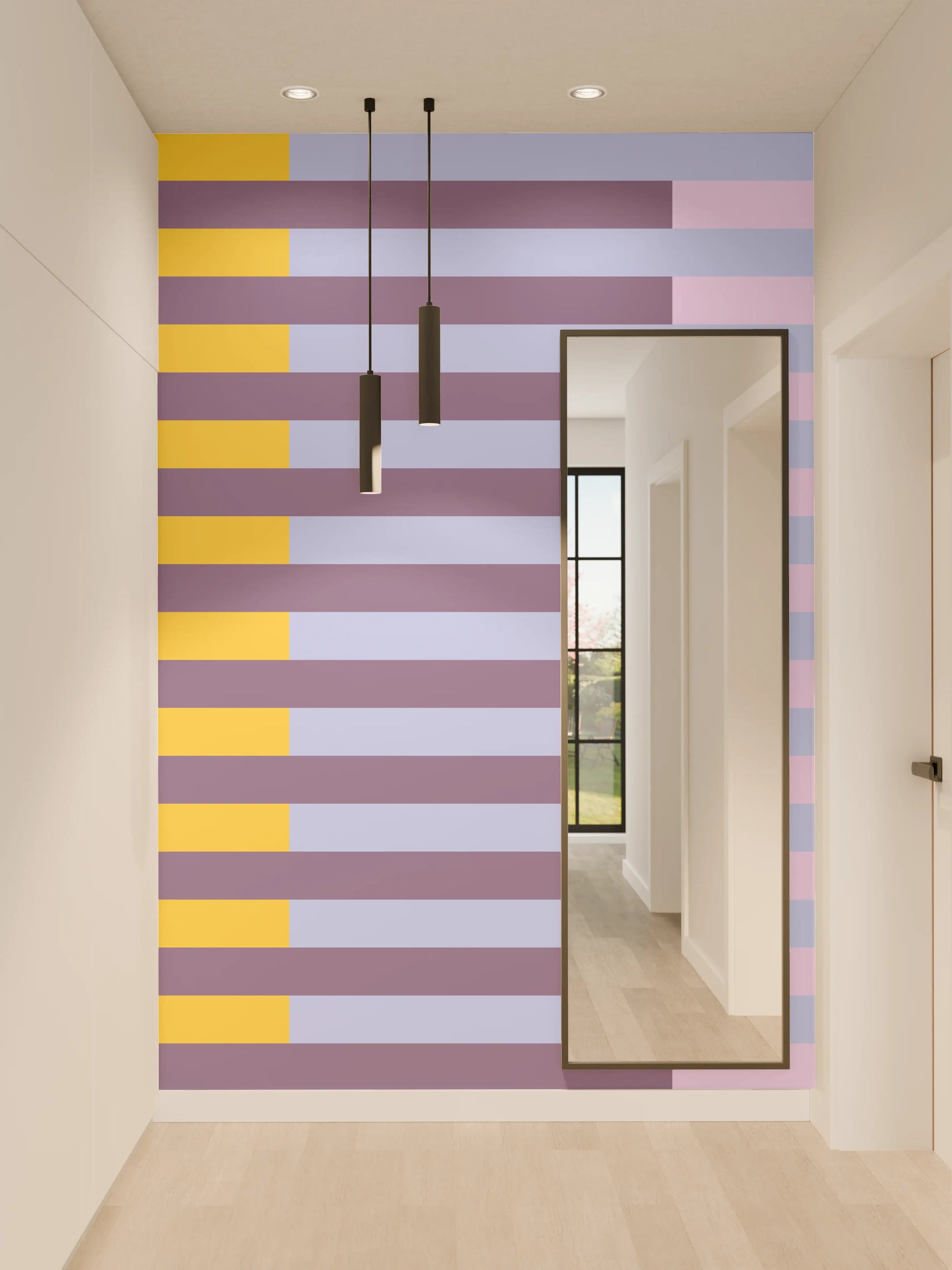 Wandverkleidung Flur - The Springs - Multy Stripes - Lilac