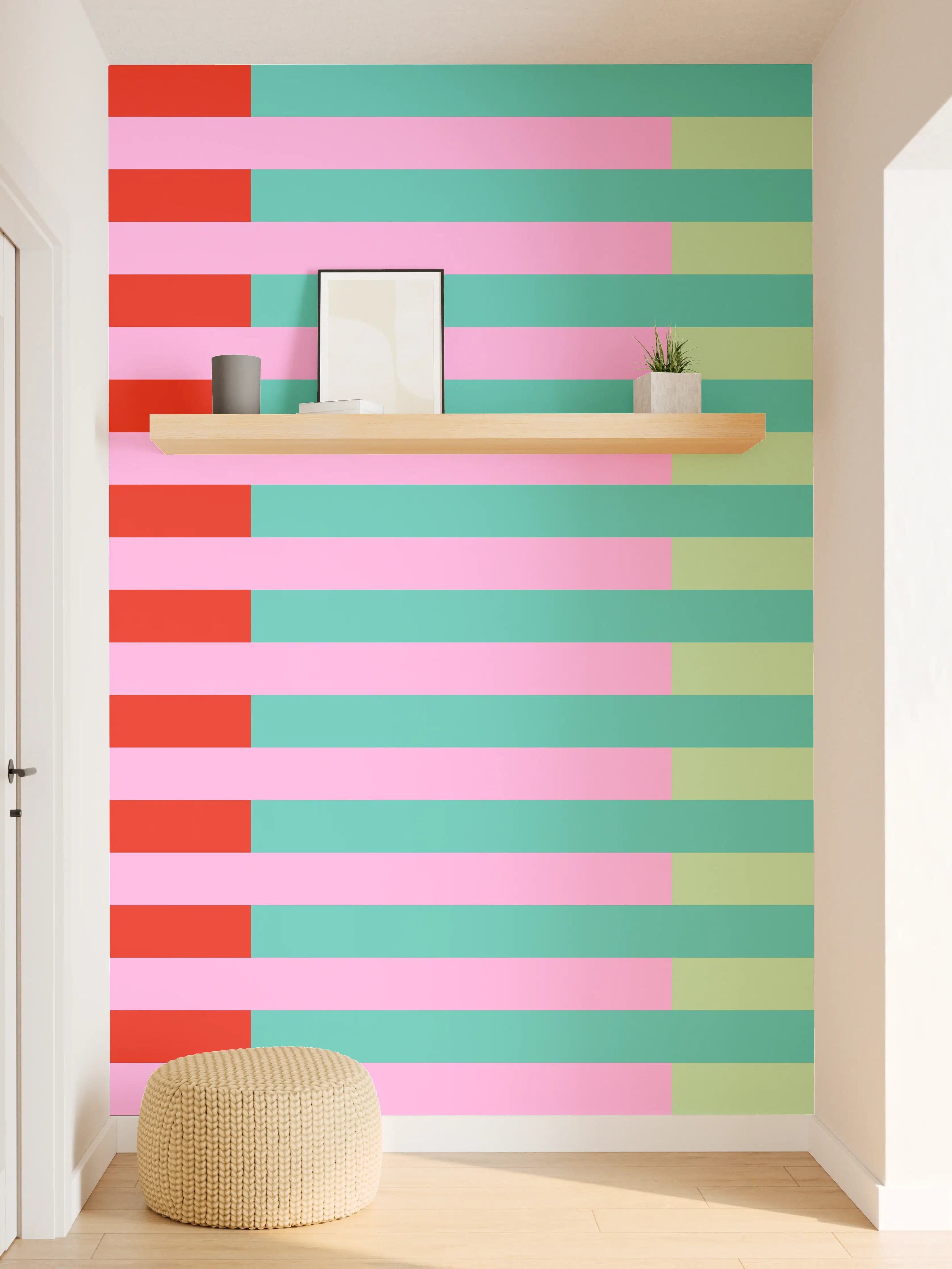 Wandverkleidung Flur - The Springs - Multy Stripes - Peony