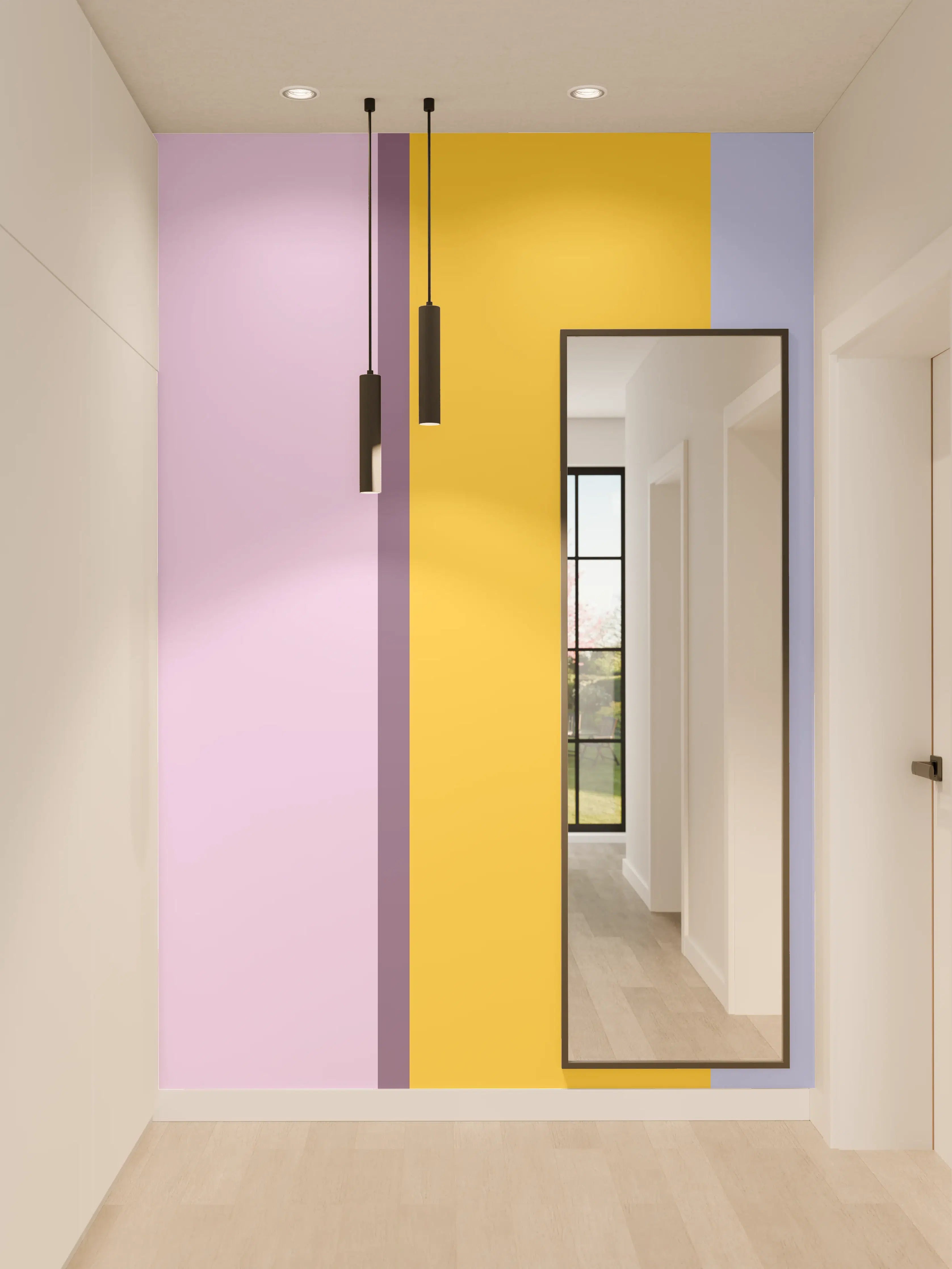 Wandverkleidung Flur - The Springs - Vertikal - Lilac