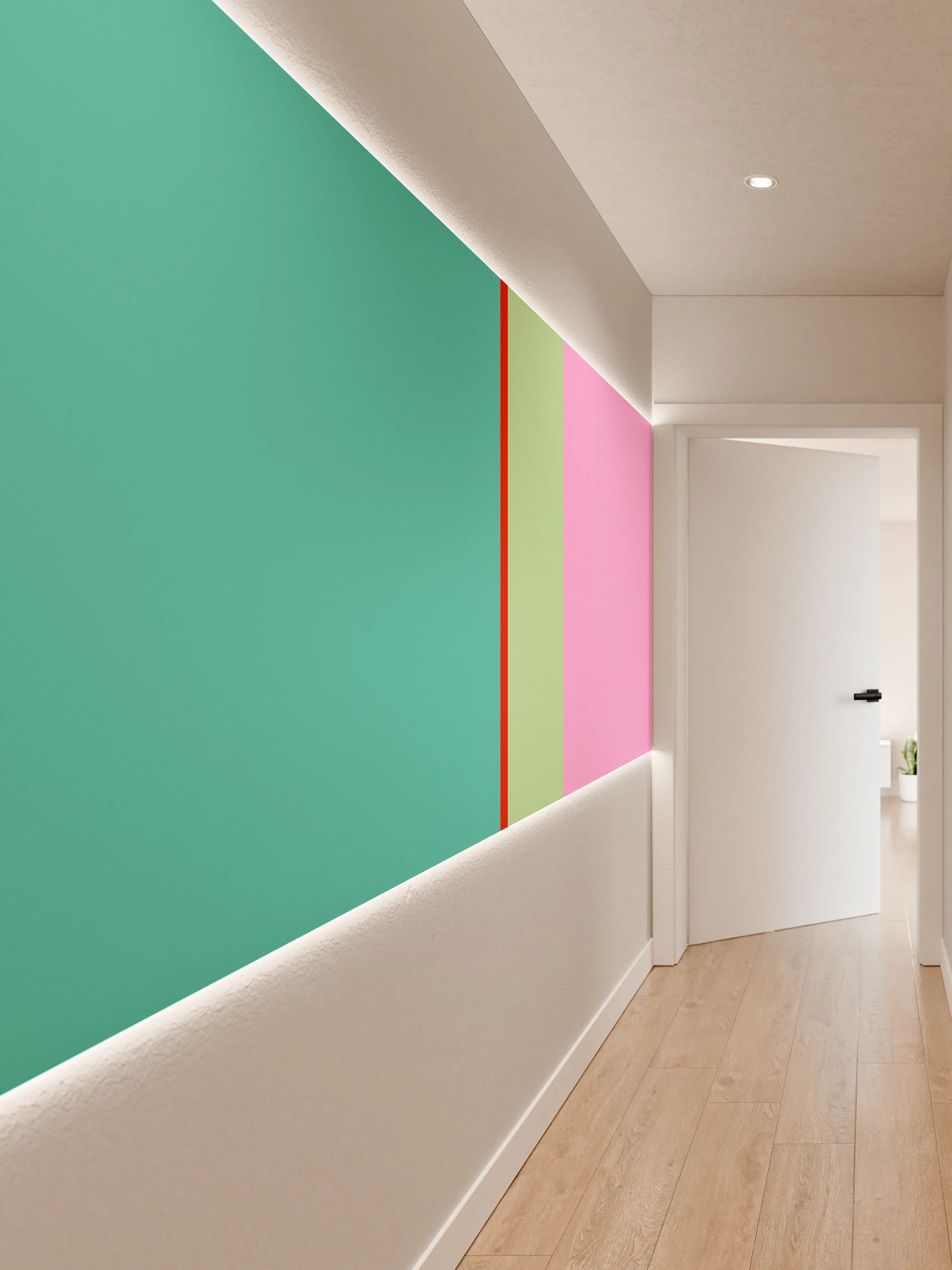 Wandverkleidung Flur - The Springs - Vertikal - Peony