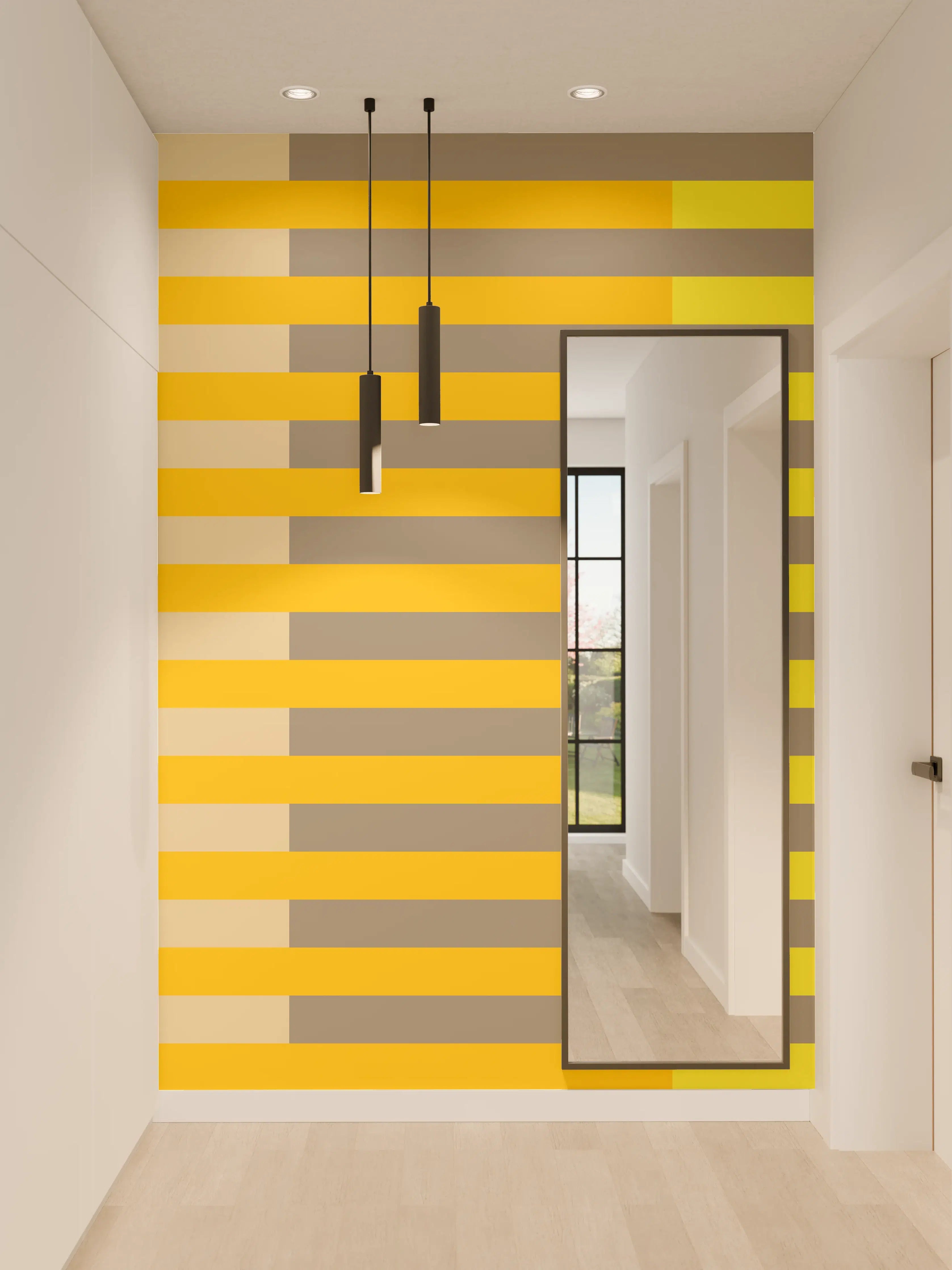 Wandverkleidung Flur - The Yellows - Multy Stripes - Honey