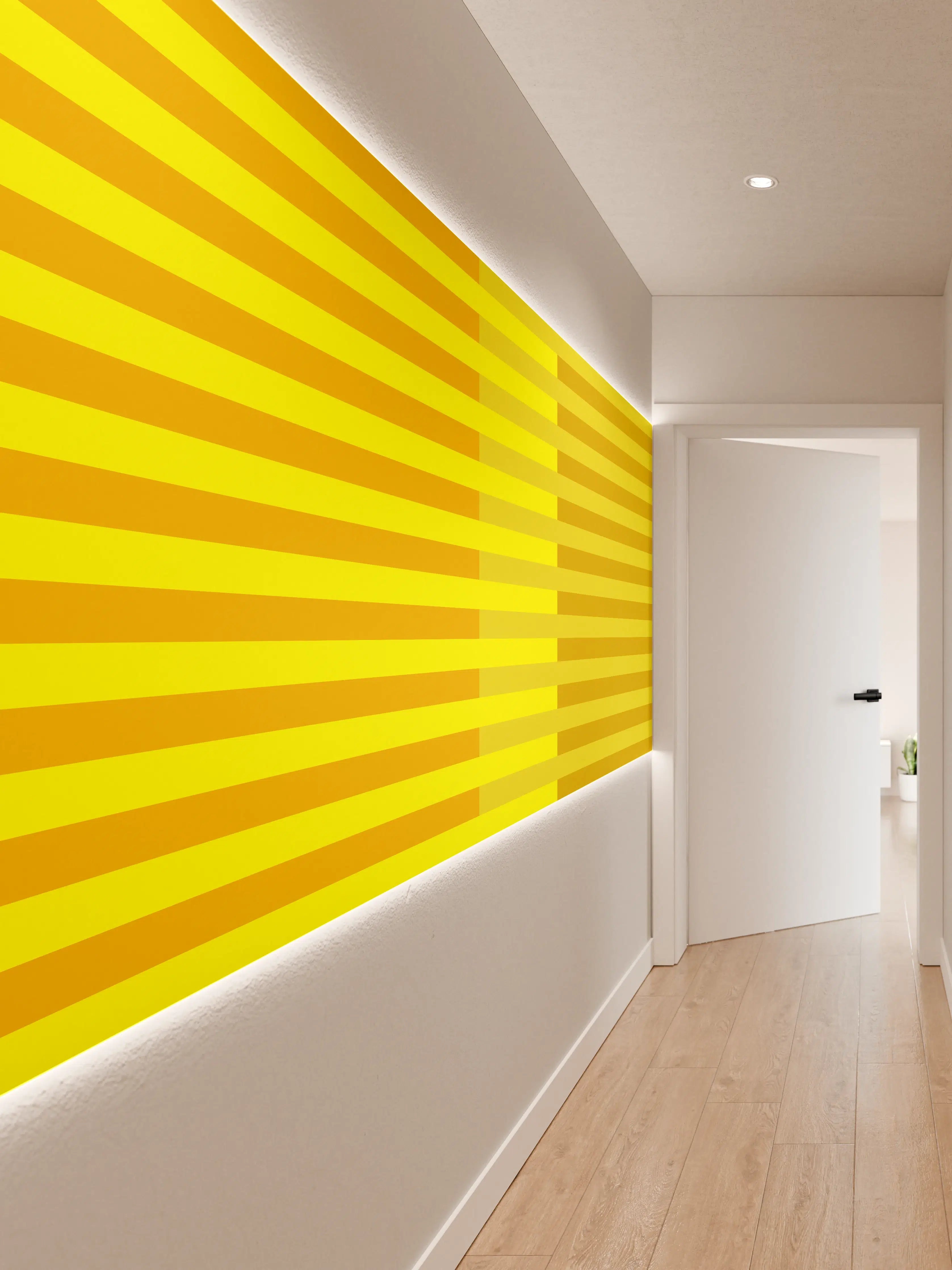 Wandverkleidung Flur - The Yellows - Multy Stripes - Lemon