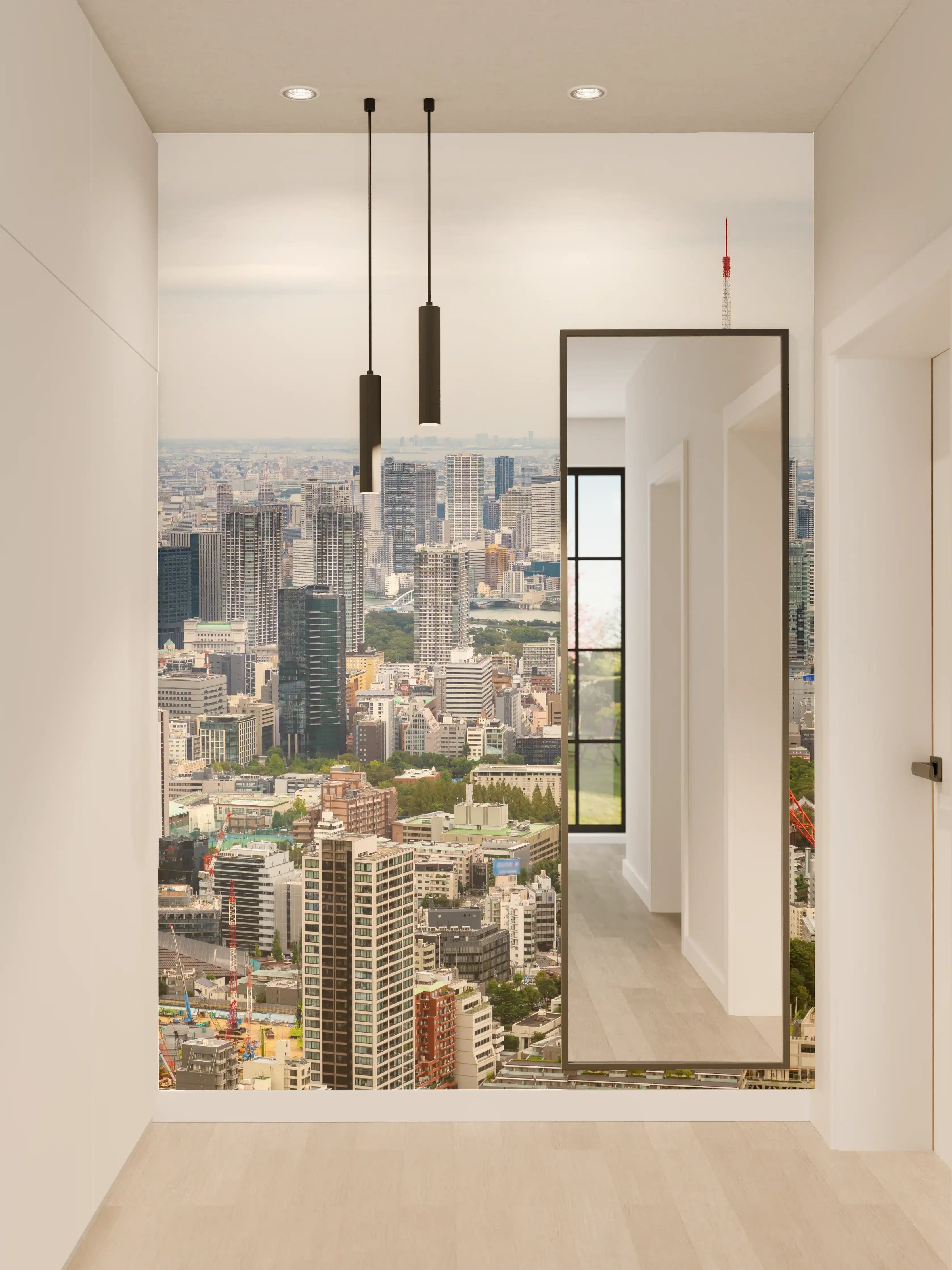 Wandverkleidung Flur - Tokyo Tower Skyline