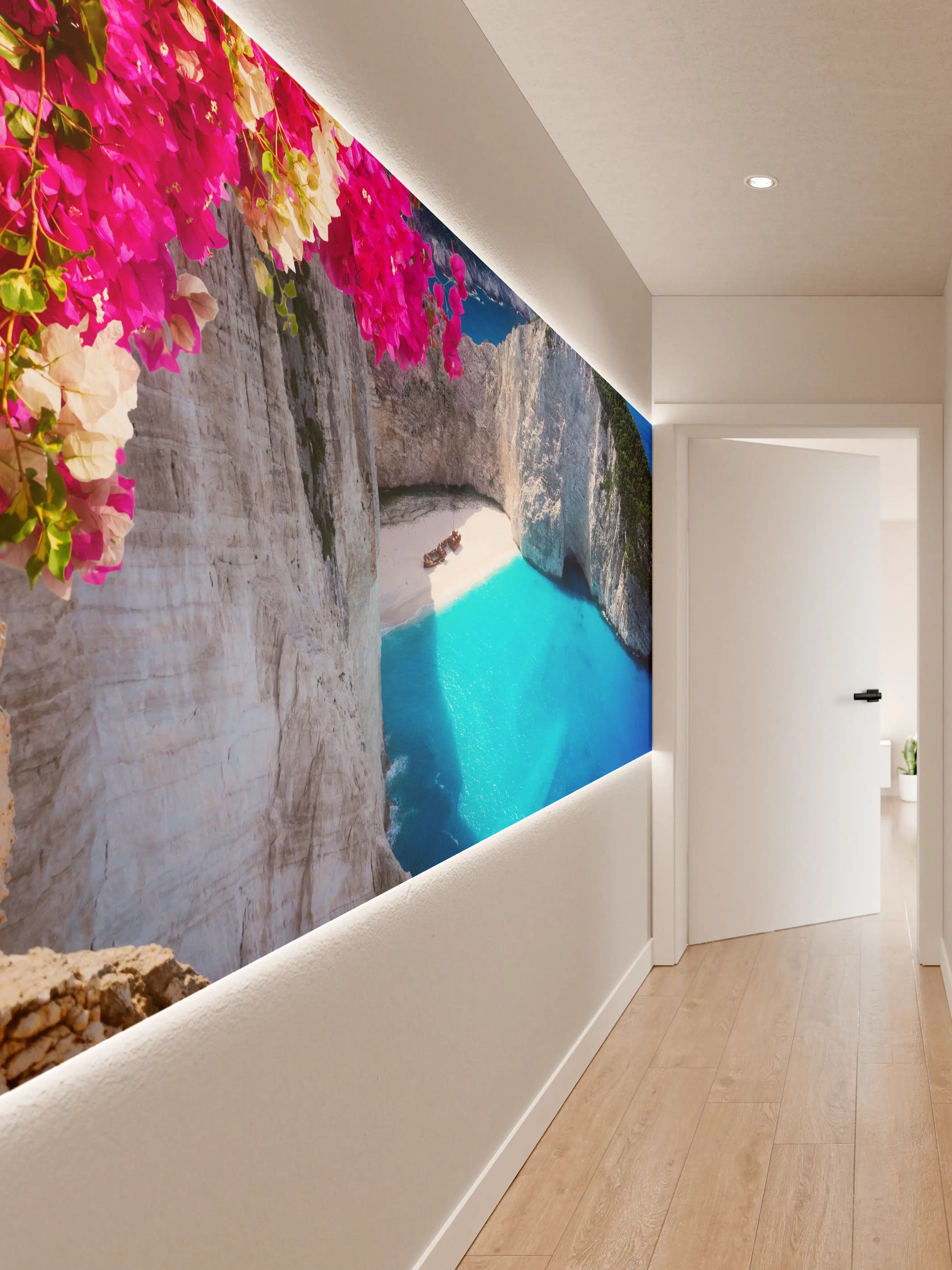 Wandverkleidung Flur - Traumhafte Bucht auf Korfu