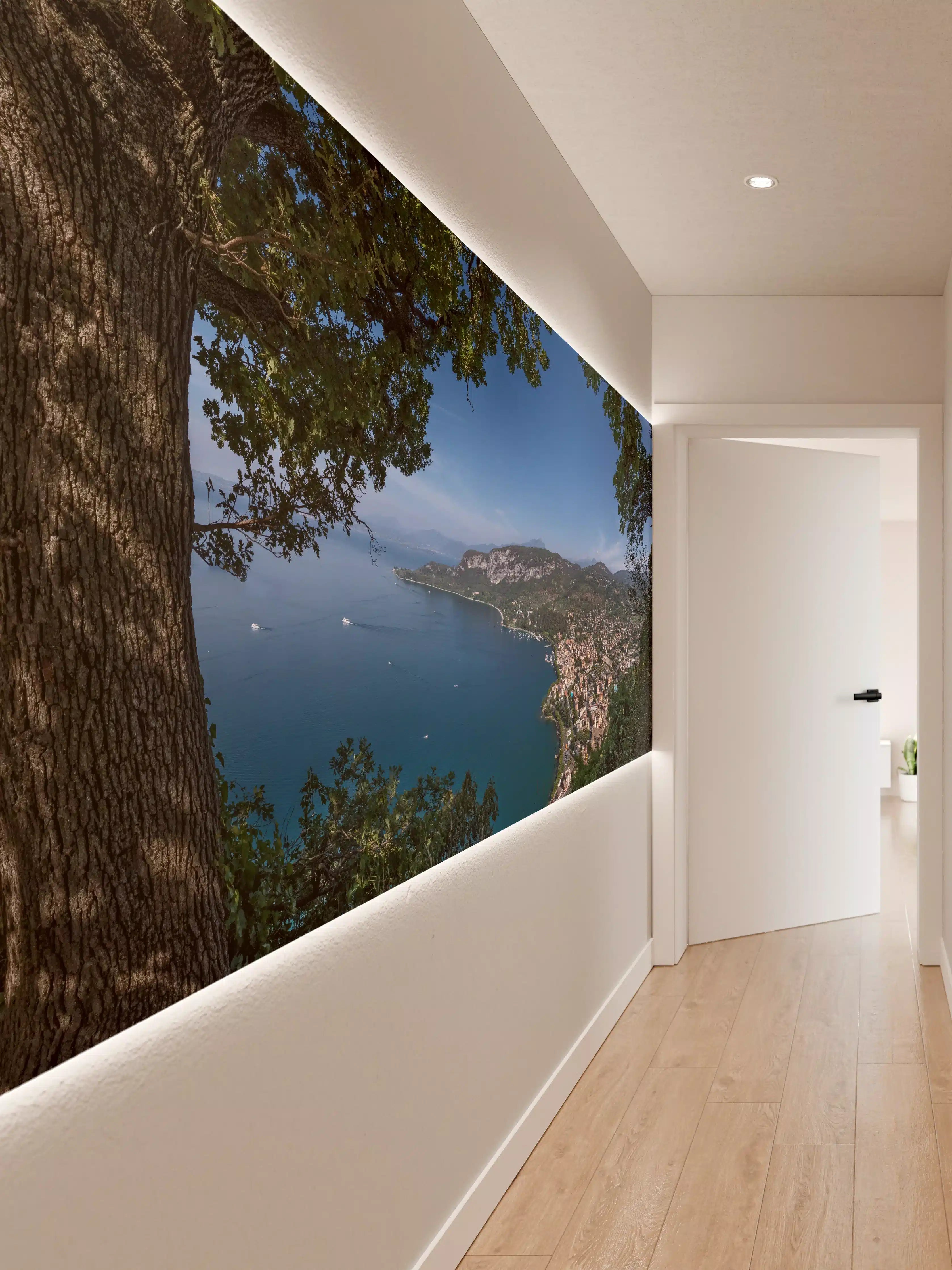 Wandverkleidung Flur - Traumhafter Ausblick auf Gardasee Italien