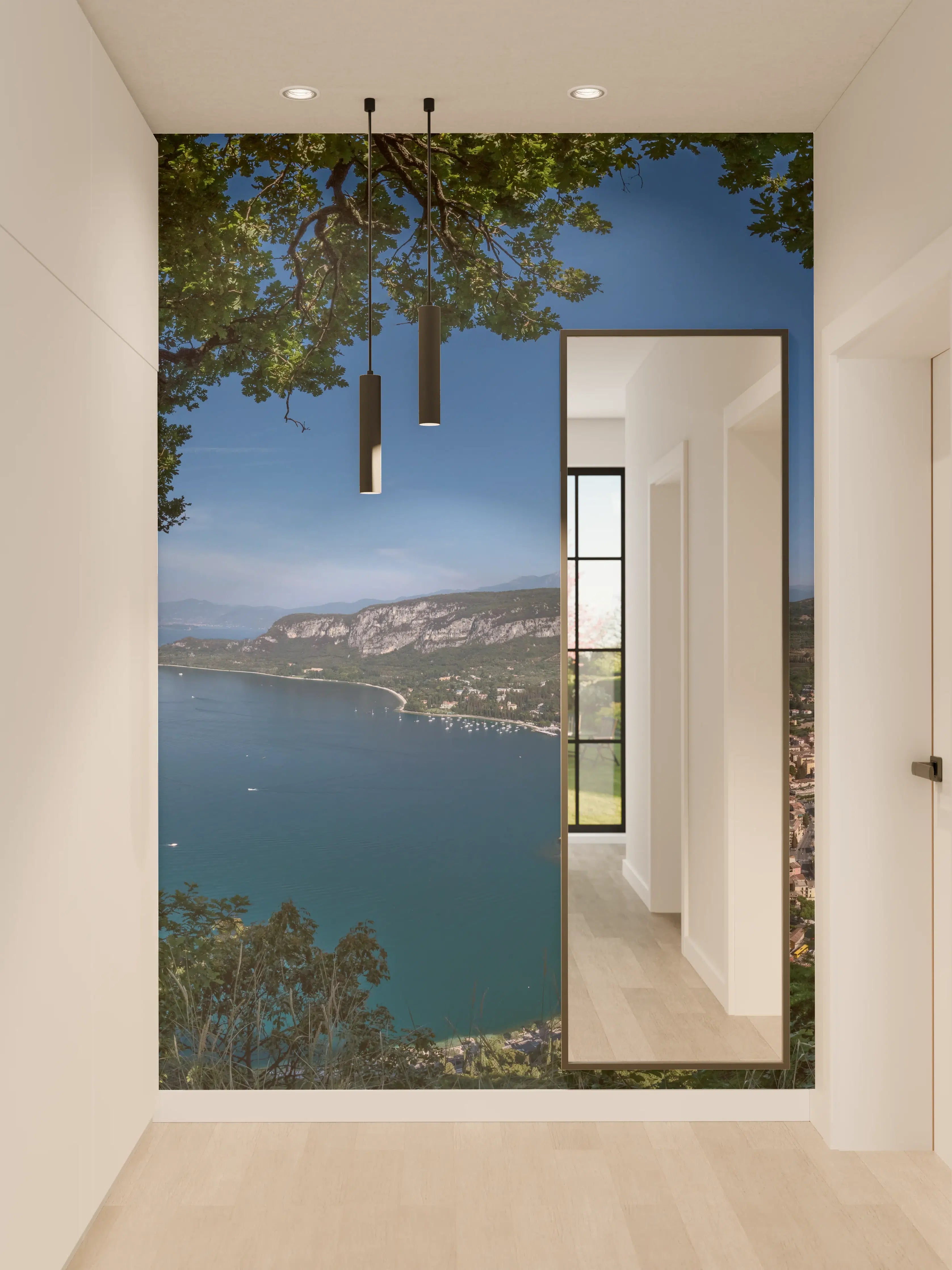Wandverkleidung Flur - Traumhafter Ausblick auf Gardasee Italien