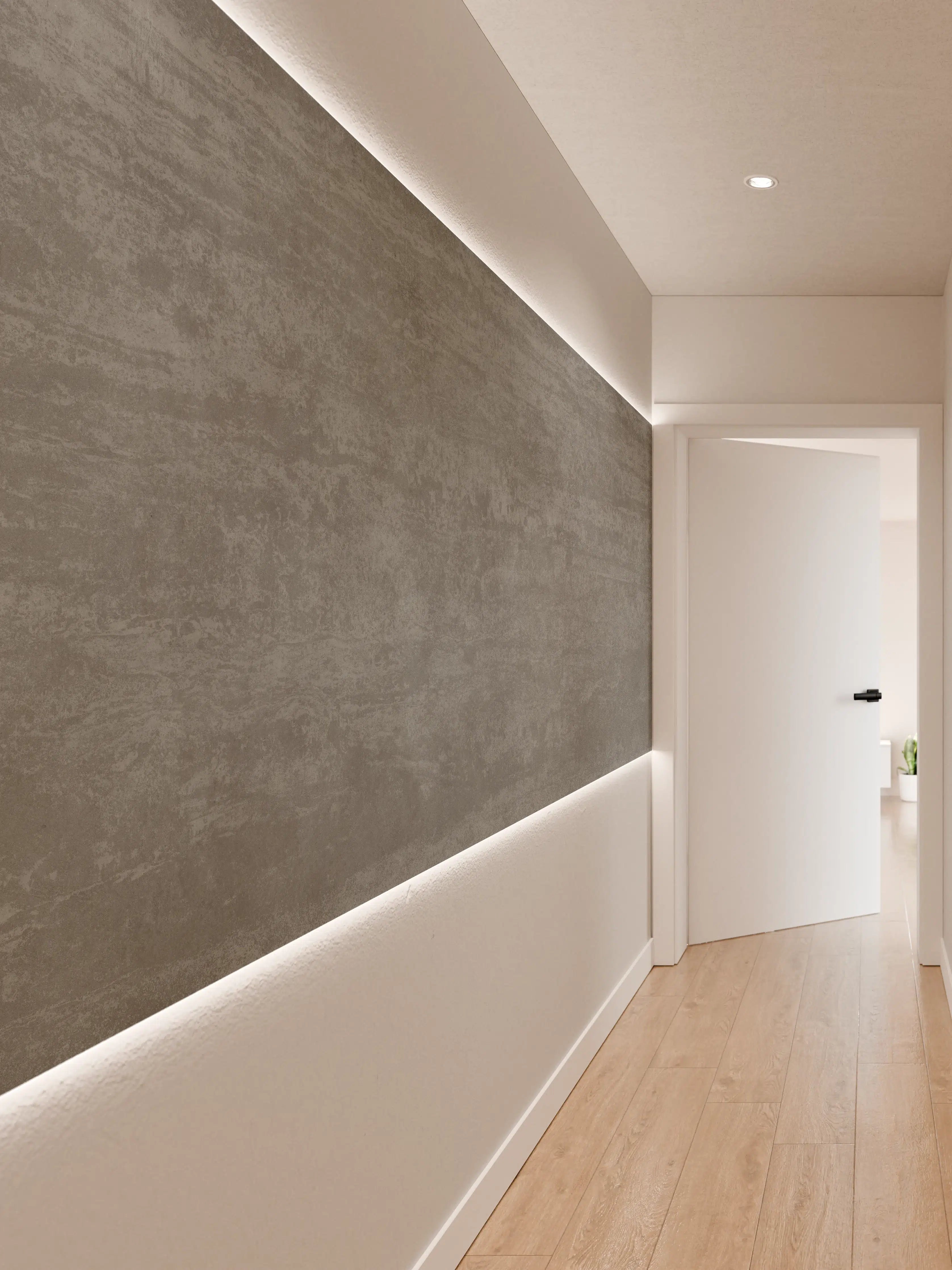 Wandverkleidung Flur - Travertino Marmor Textur