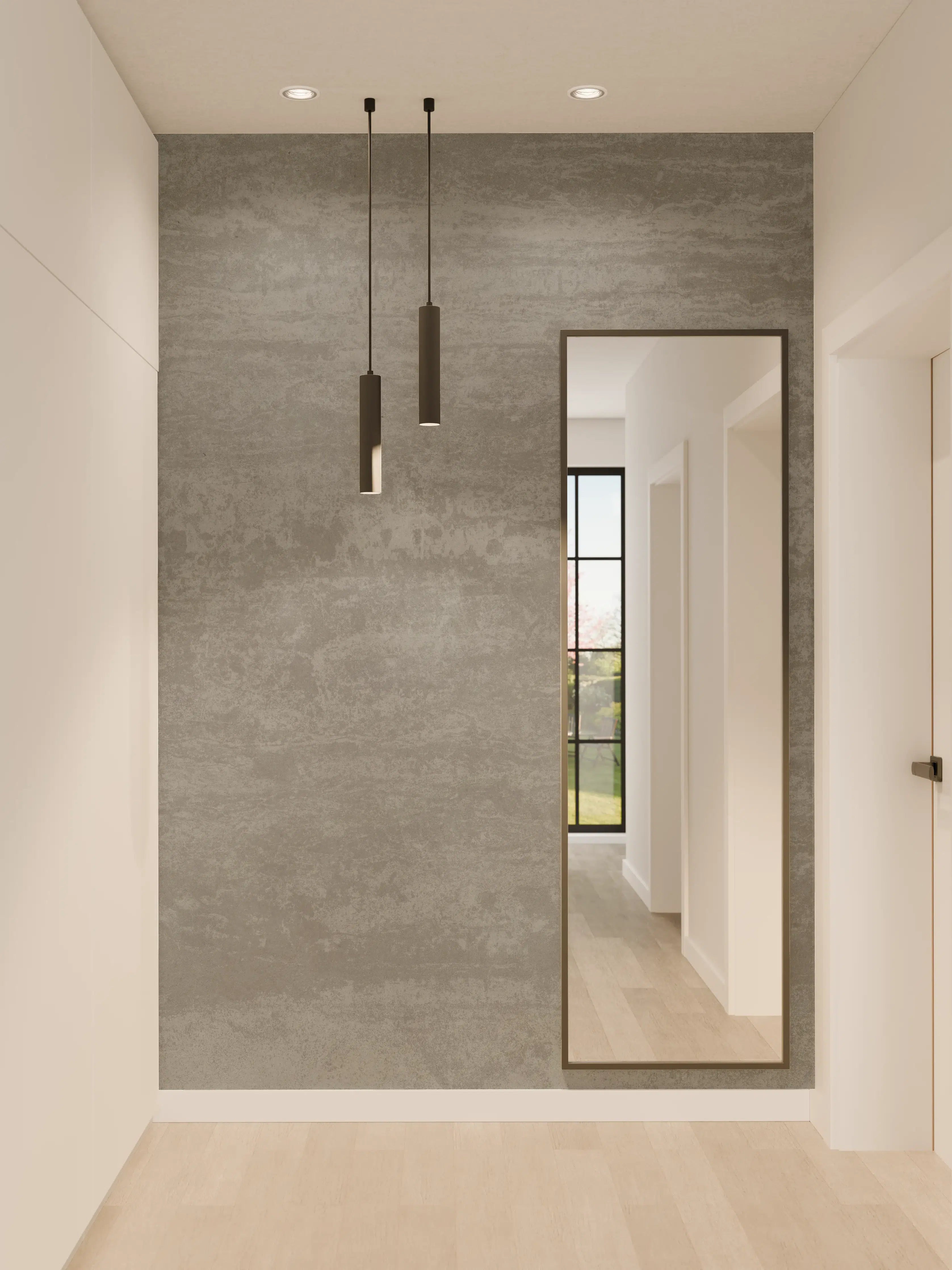 Wandverkleidung Flur - Travertino Marmor Textur