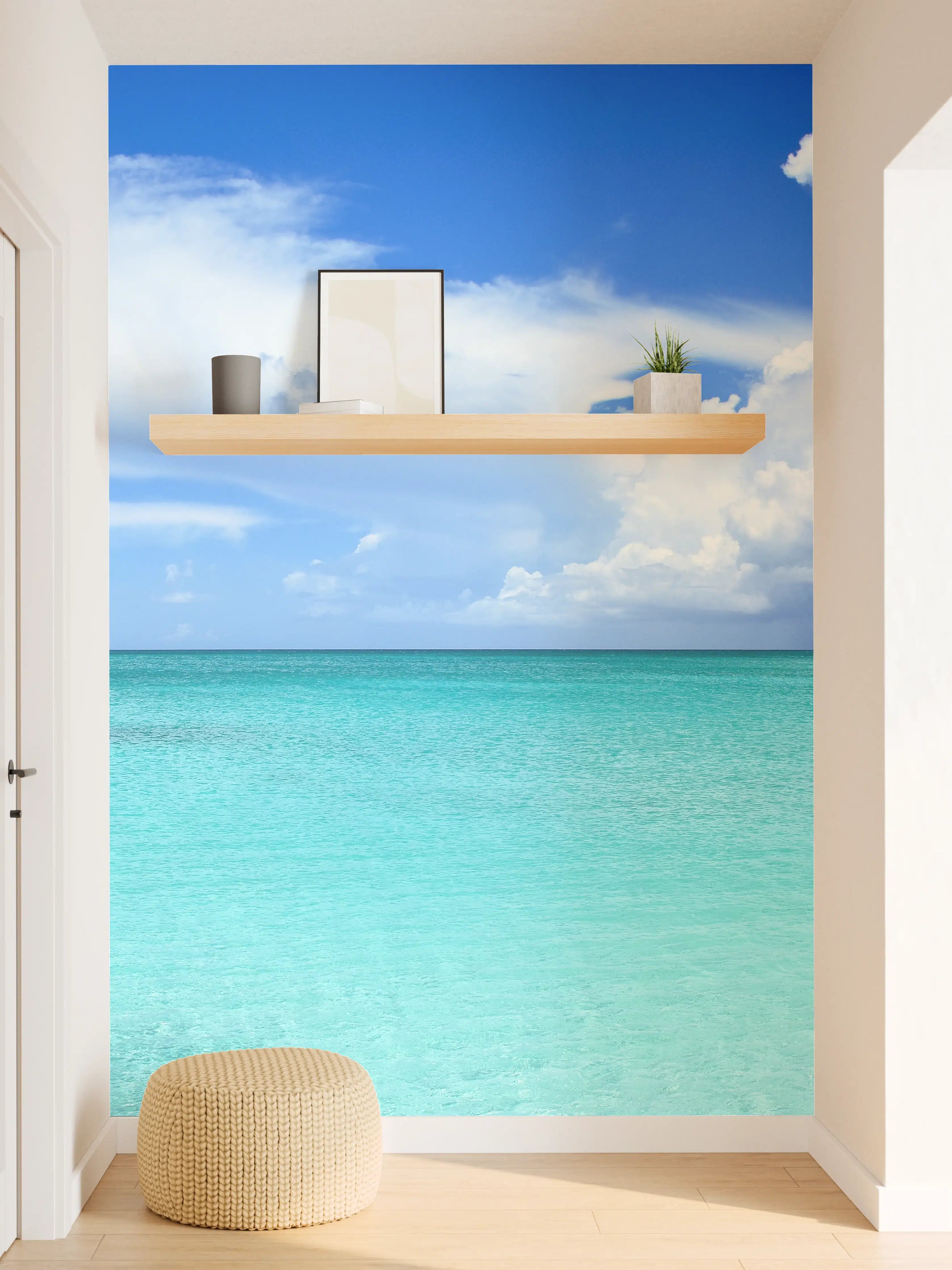 Wandverkleidung Flur - Tropischer Strand mit klarem Wasser