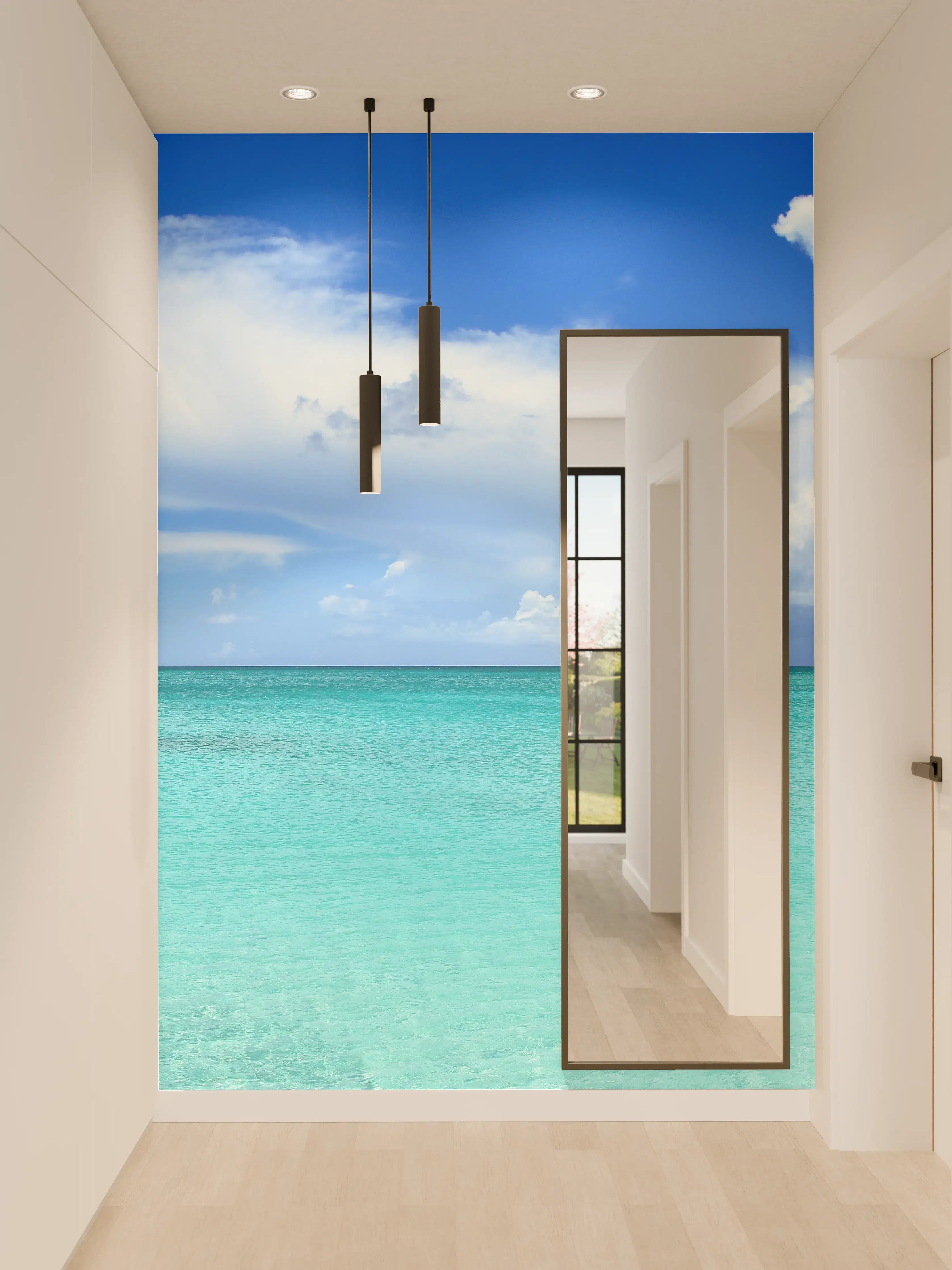 Wandverkleidung Flur - Tropischer Strand mit klarem Wasser