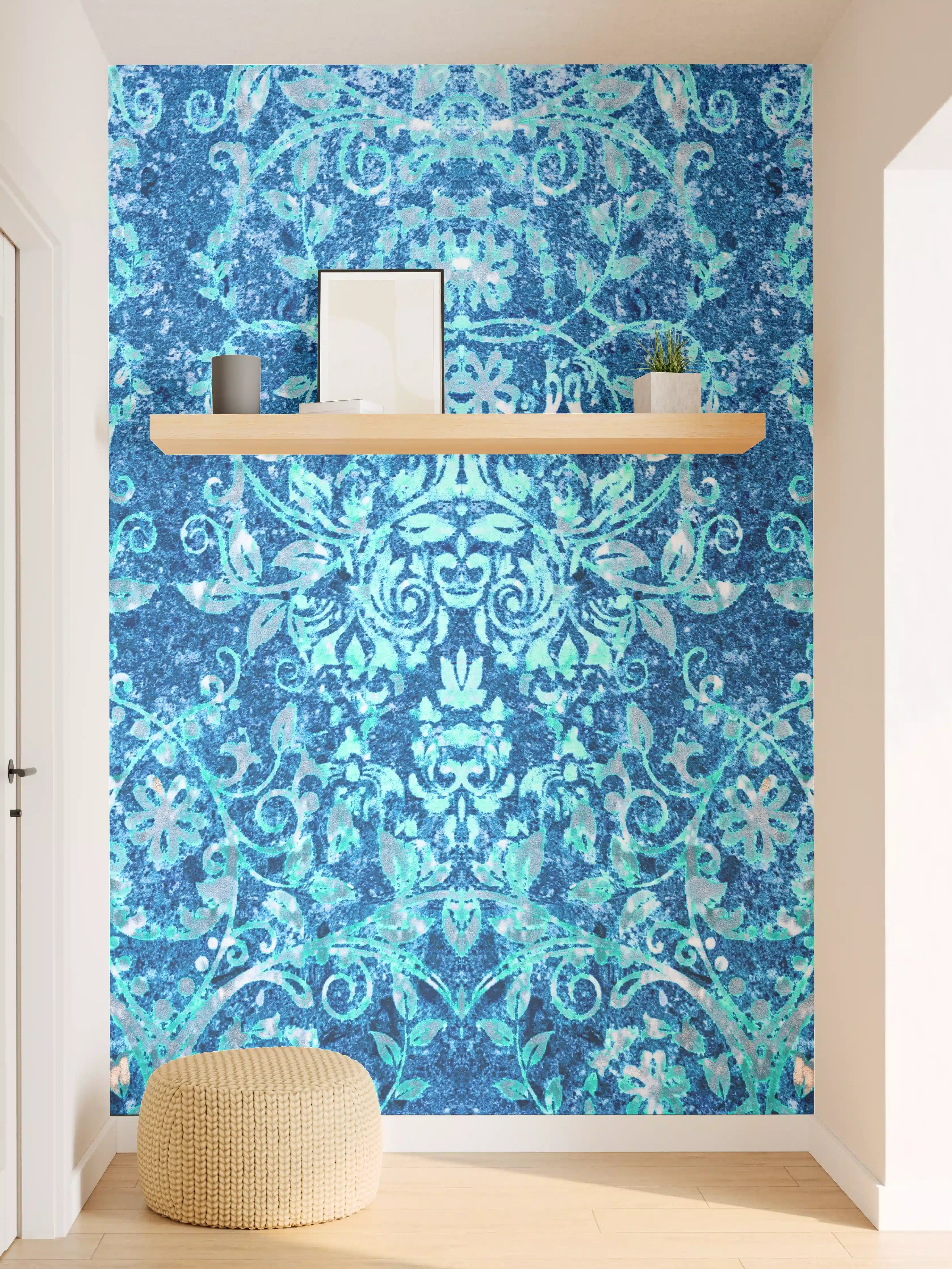 Wandverkleidung Flur - Türkise Aquamarin Wand Textur
