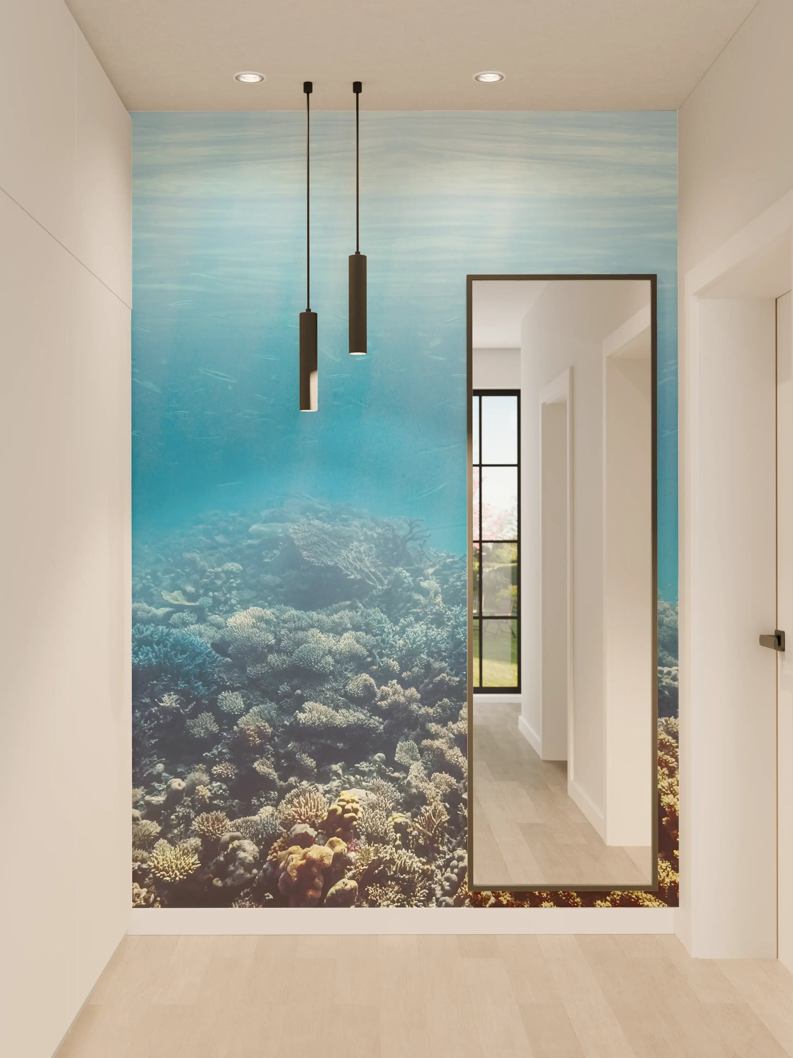 Wandverkleidung Flur - Unterwasser-Korallenriff im Roten Meer