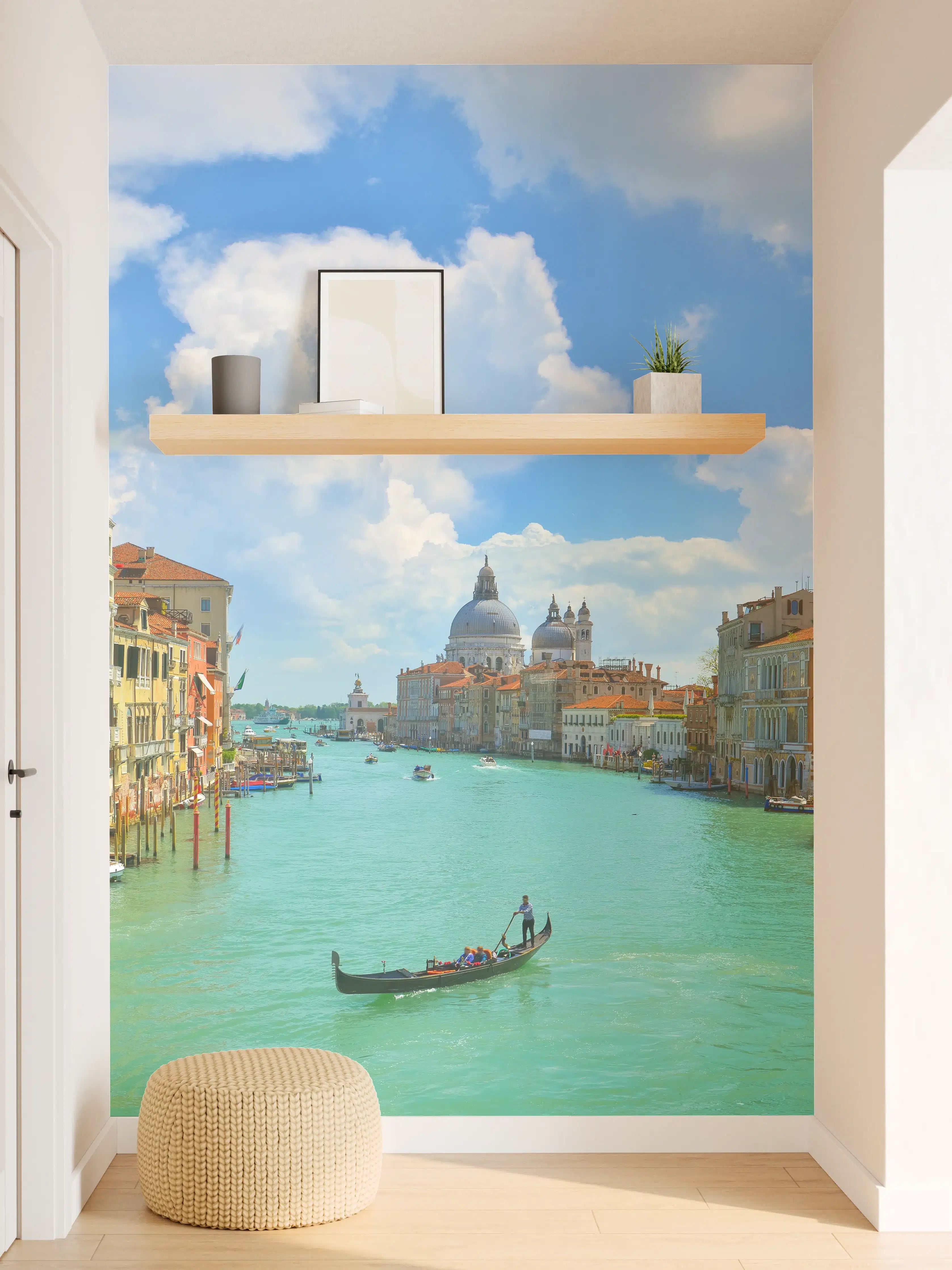 Wandverkleidung Flur - Venedig Kanäle mit Gondel und Dom