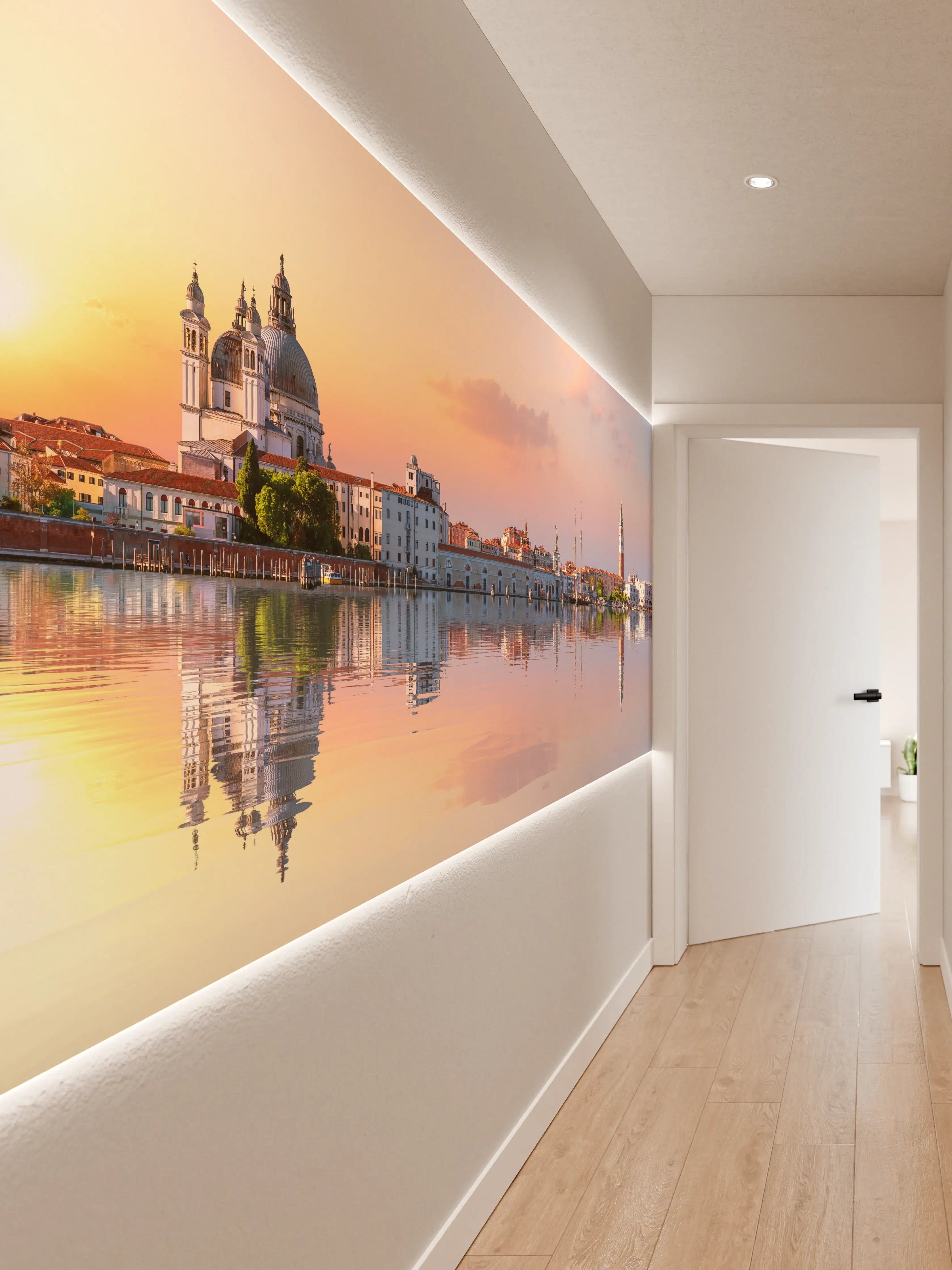 Wandverkleidung Flur - Venedig-Panorama bei Sonnenuntergang