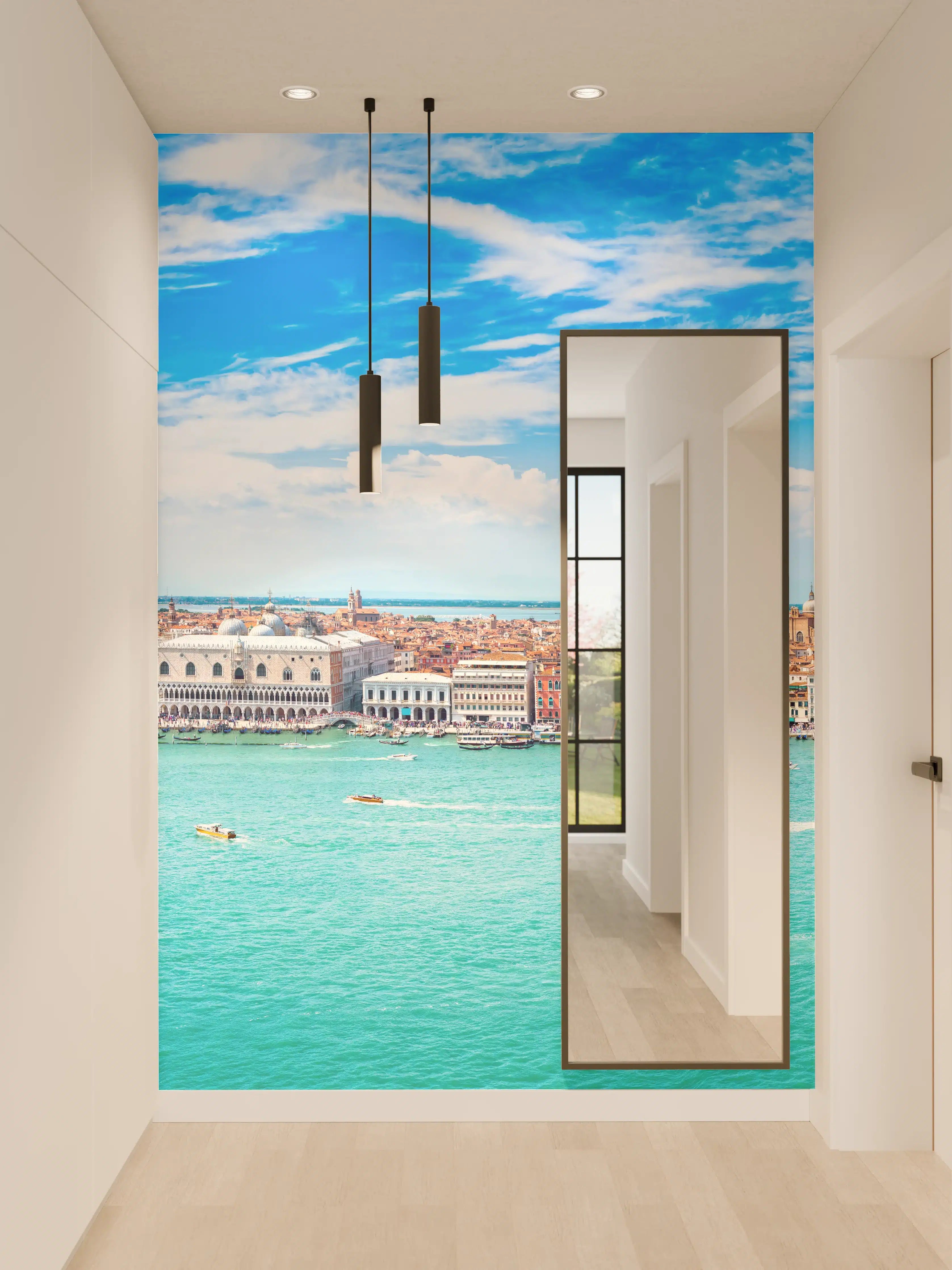 Wandverkleidung Flur - Venedig Panoramaluftaufnahme