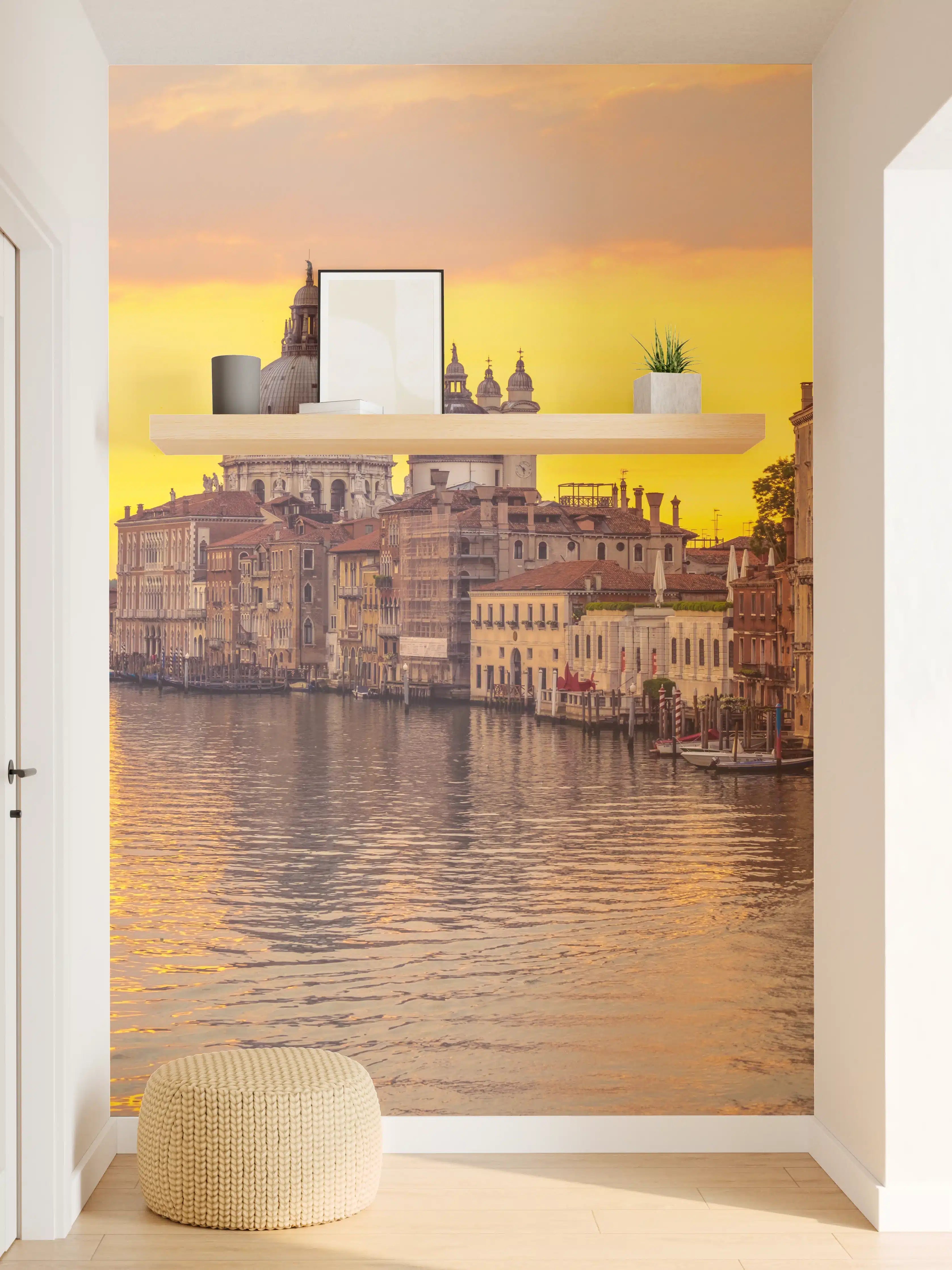 Wandverkleidung Flur - Venedig Skyline Sonnenuntergang