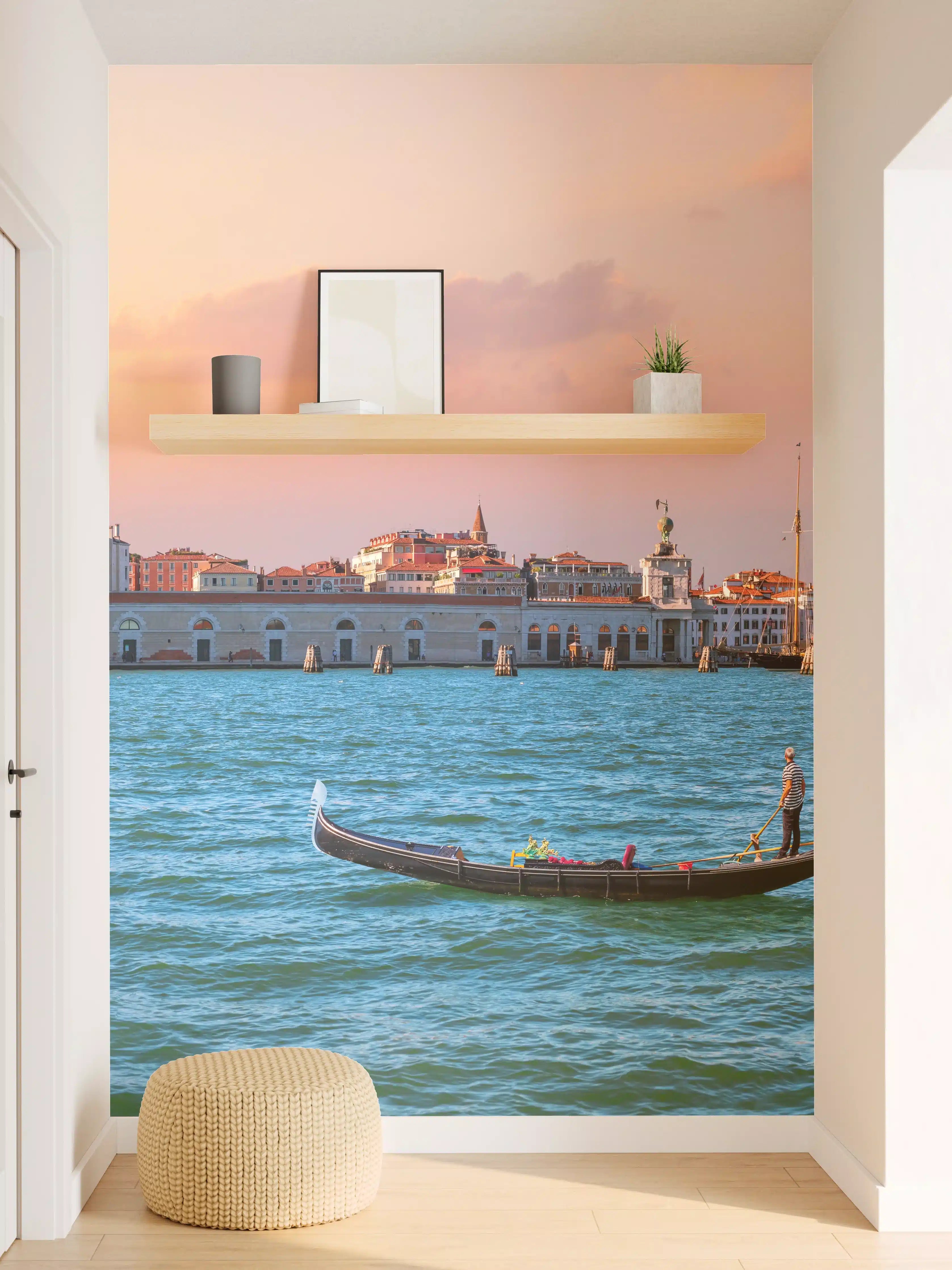 Wandverkleidung Flur - Venedig Skyline bei Sonnenuntergang