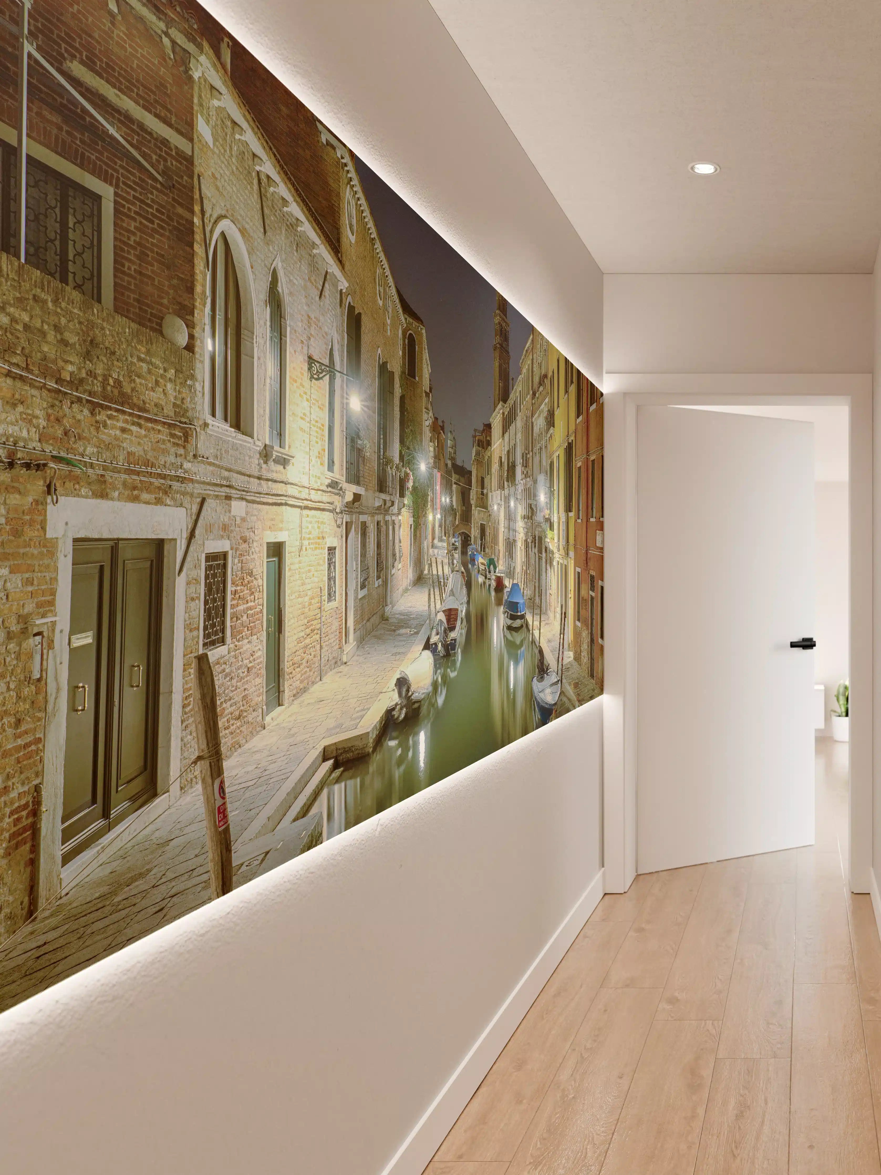Wandverkleidung Flur - Venezia bei Nacht