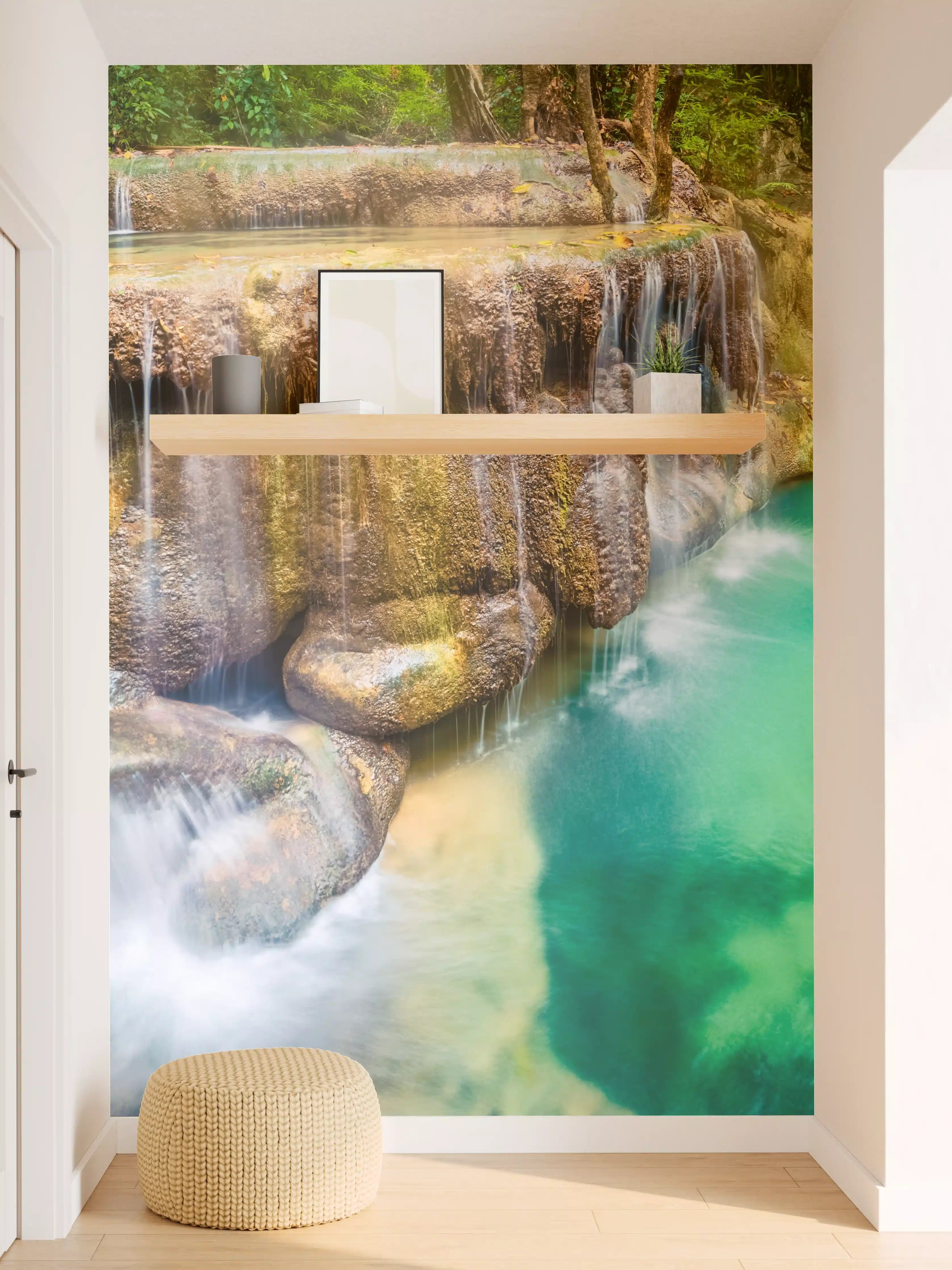 Wandverkleidung Flur - Verborgene Oase im Regenwald