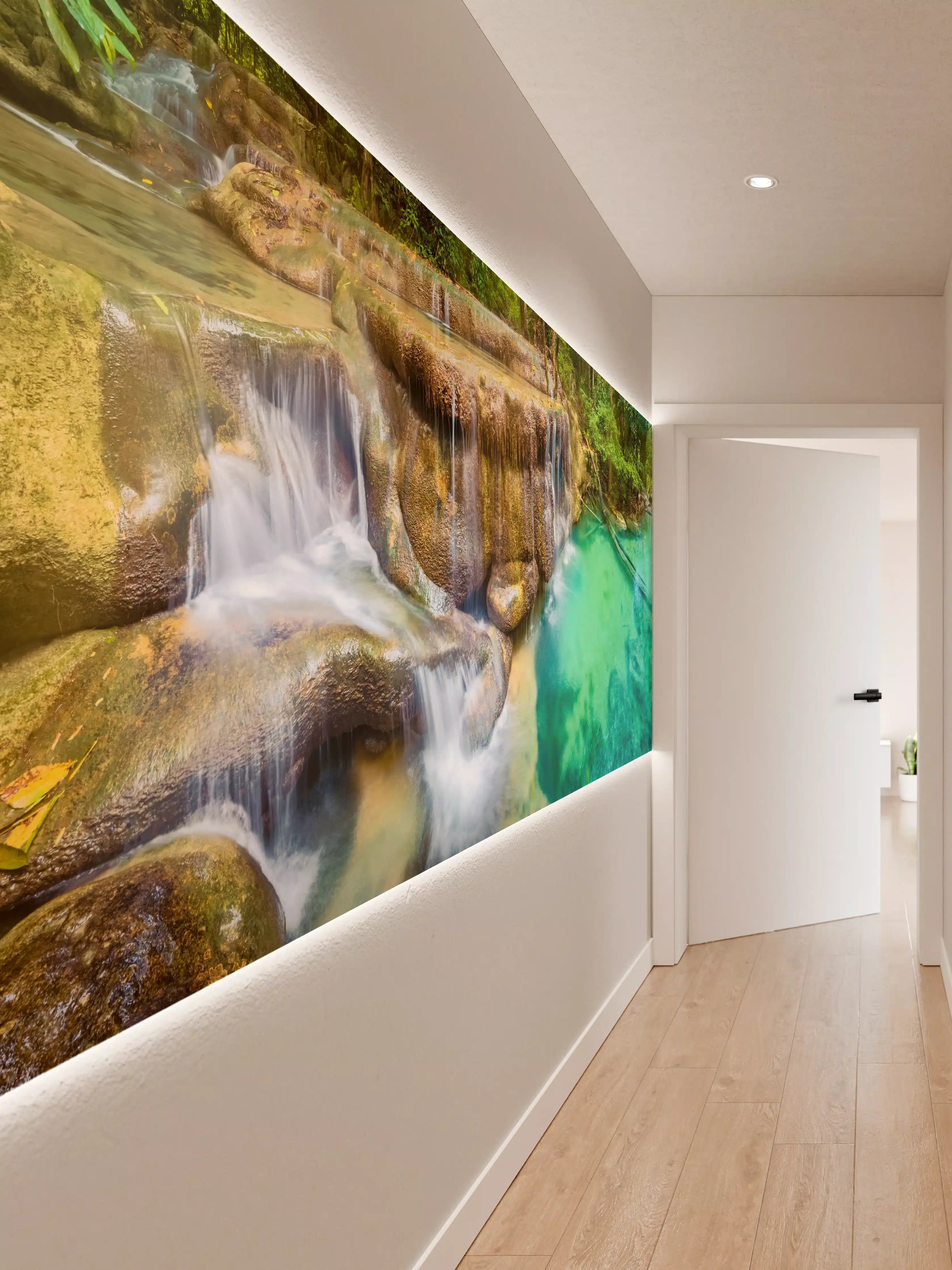 Wandverkleidung Flur - Verborgene Oase im Regenwald