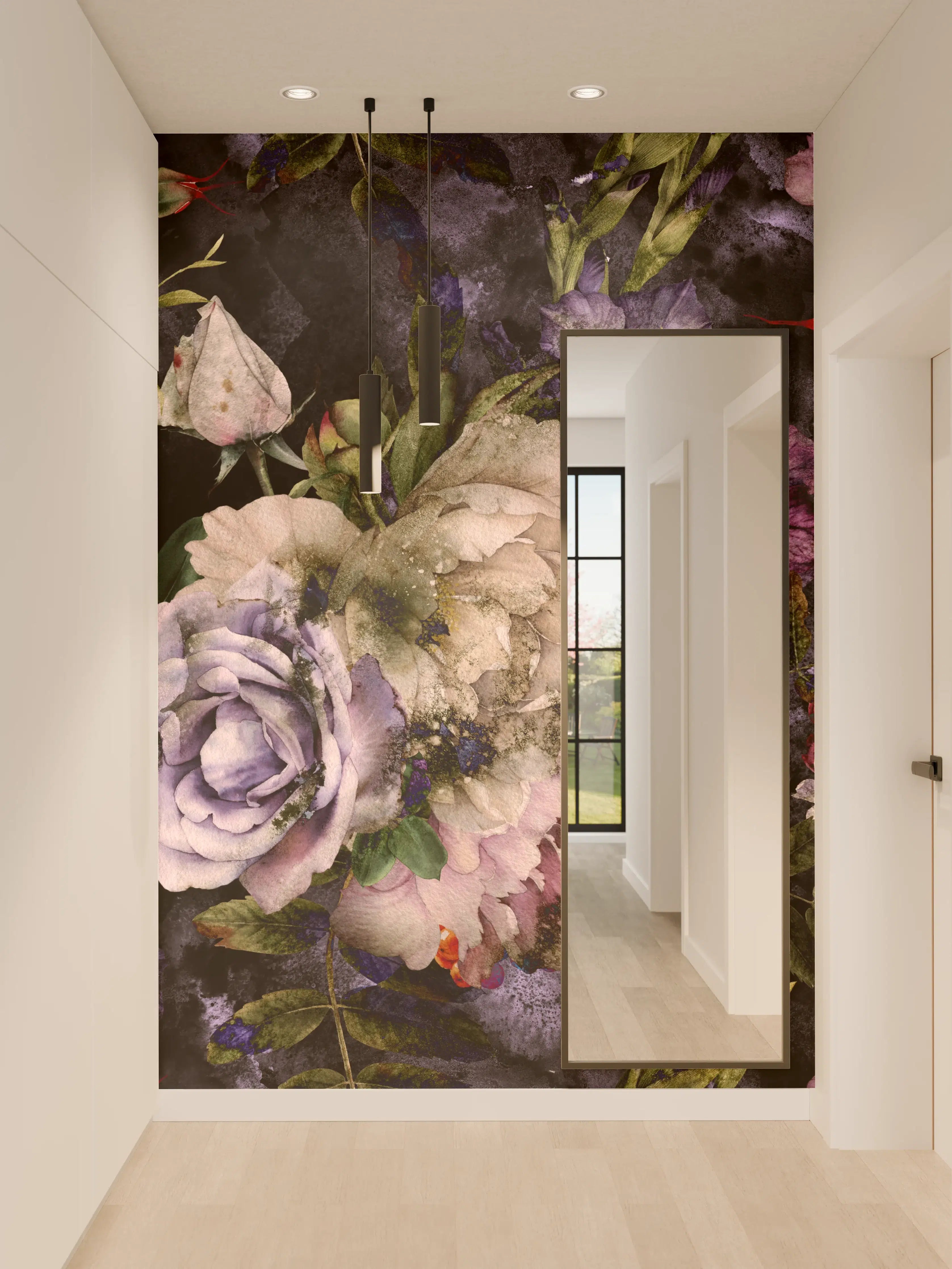 Wandverkleidung Flur - Verschiedene bunte Blumen in Nahaufnahme