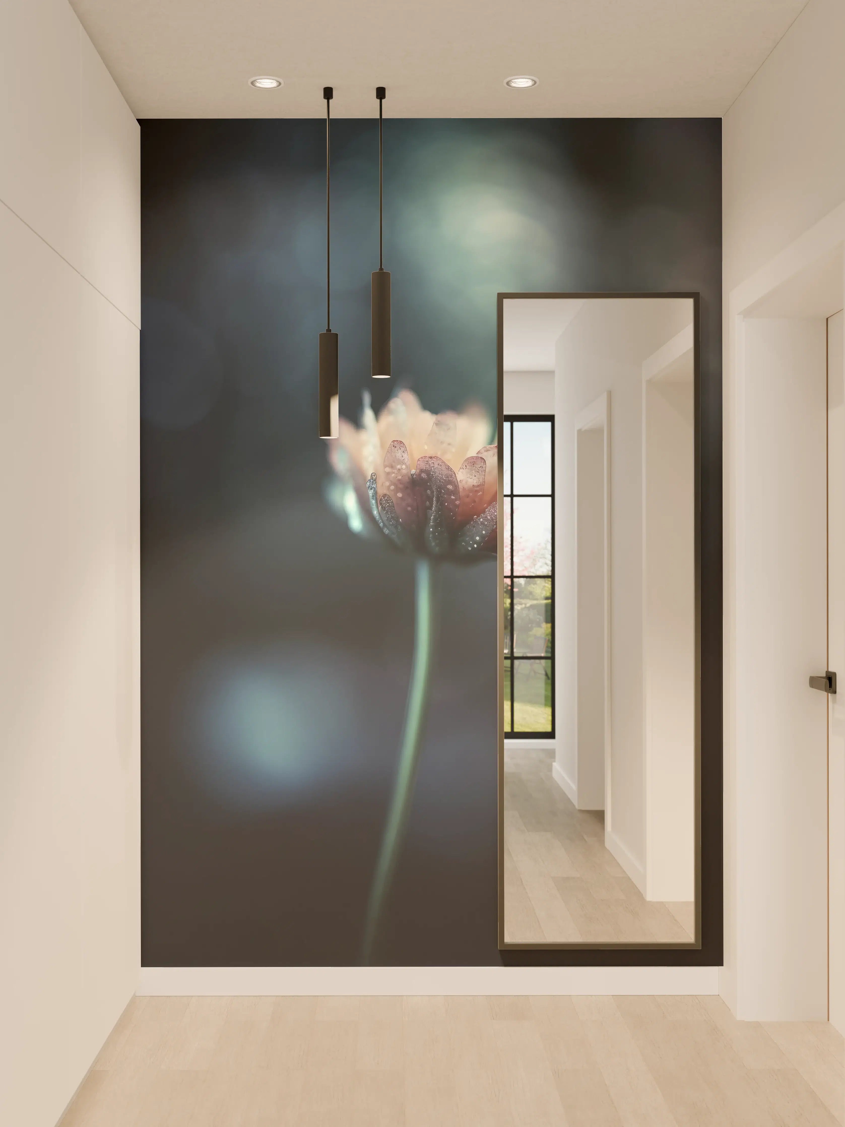 Wandverkleidung Flur - Verträumte Blumenfotografie mit mystischer Atmosphäre