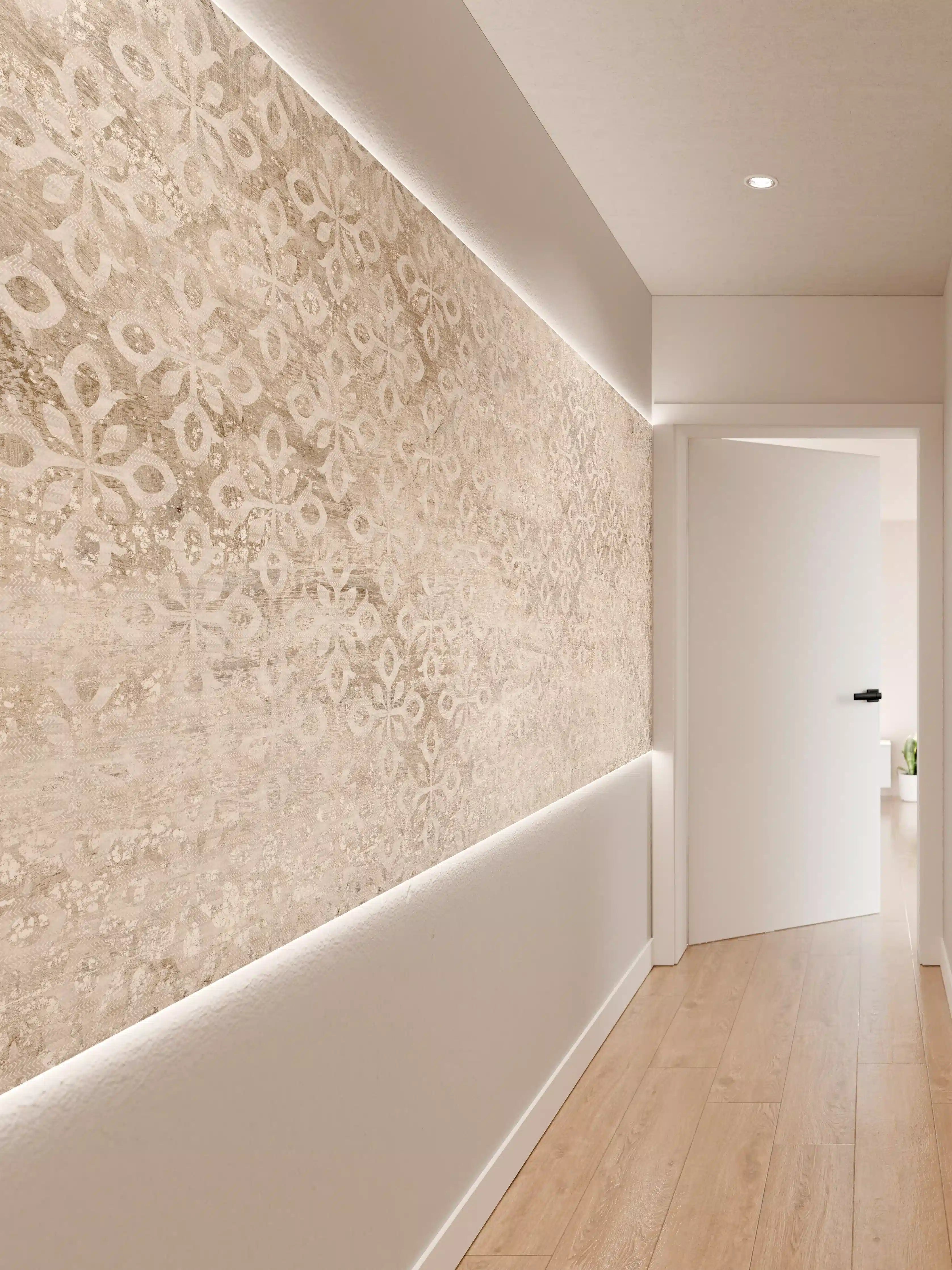 Wandverkleidung Flur - Verunreinigtes Ornament Muster