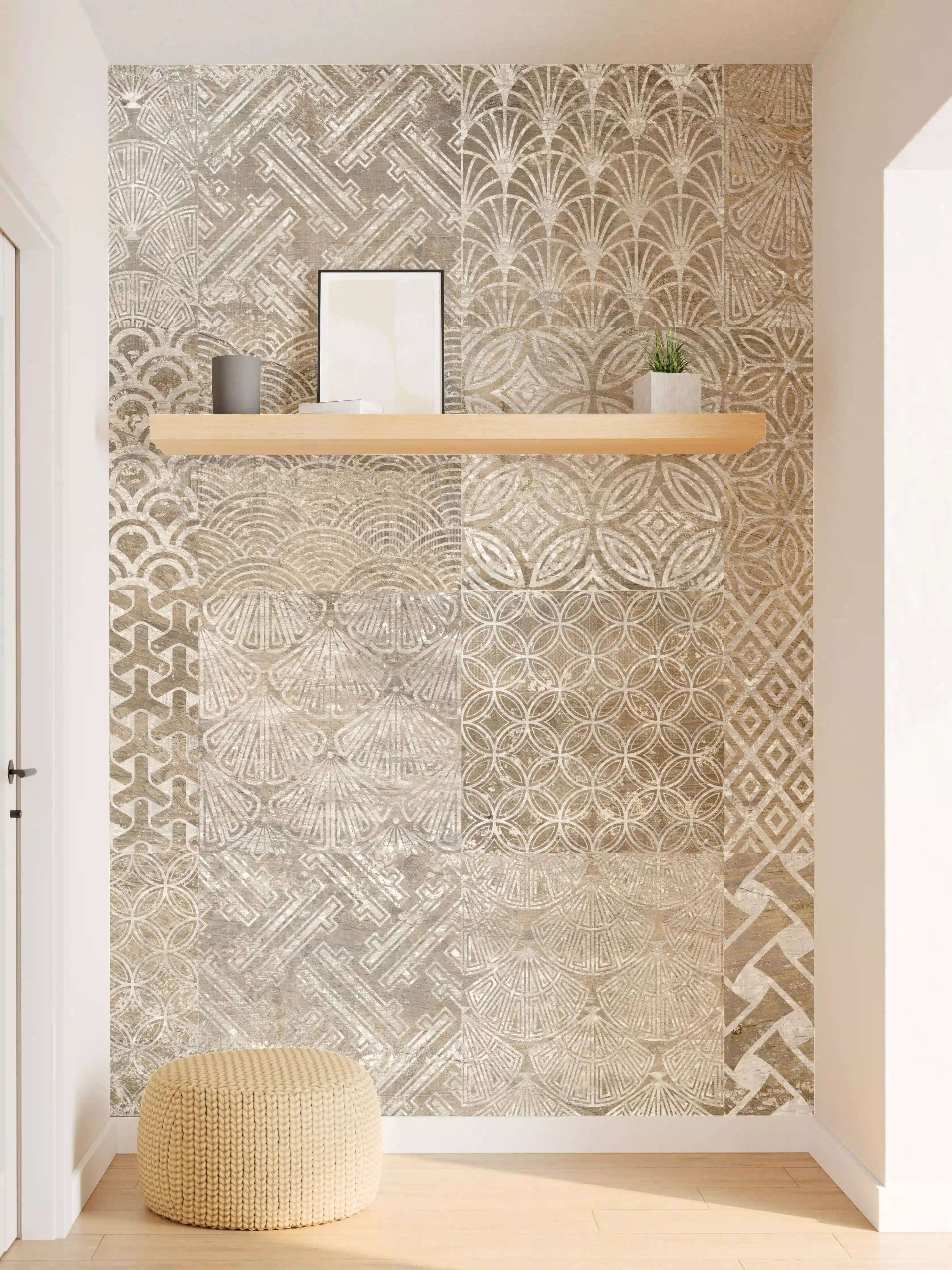 Wandverkleidung Flur - Vintage-Fliesenmuster