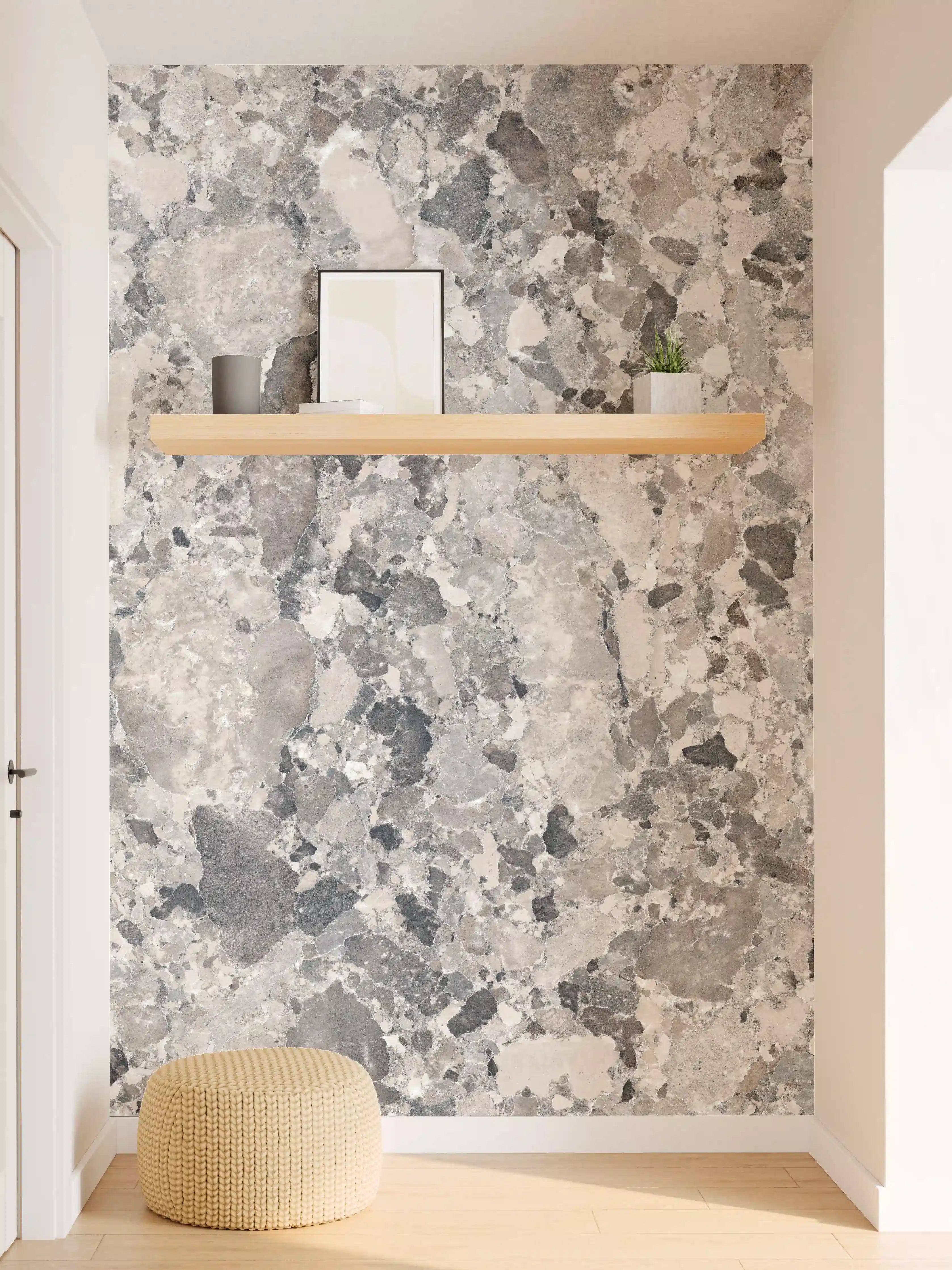 Wandverkleidung Flur - Vintage Granit-Textur