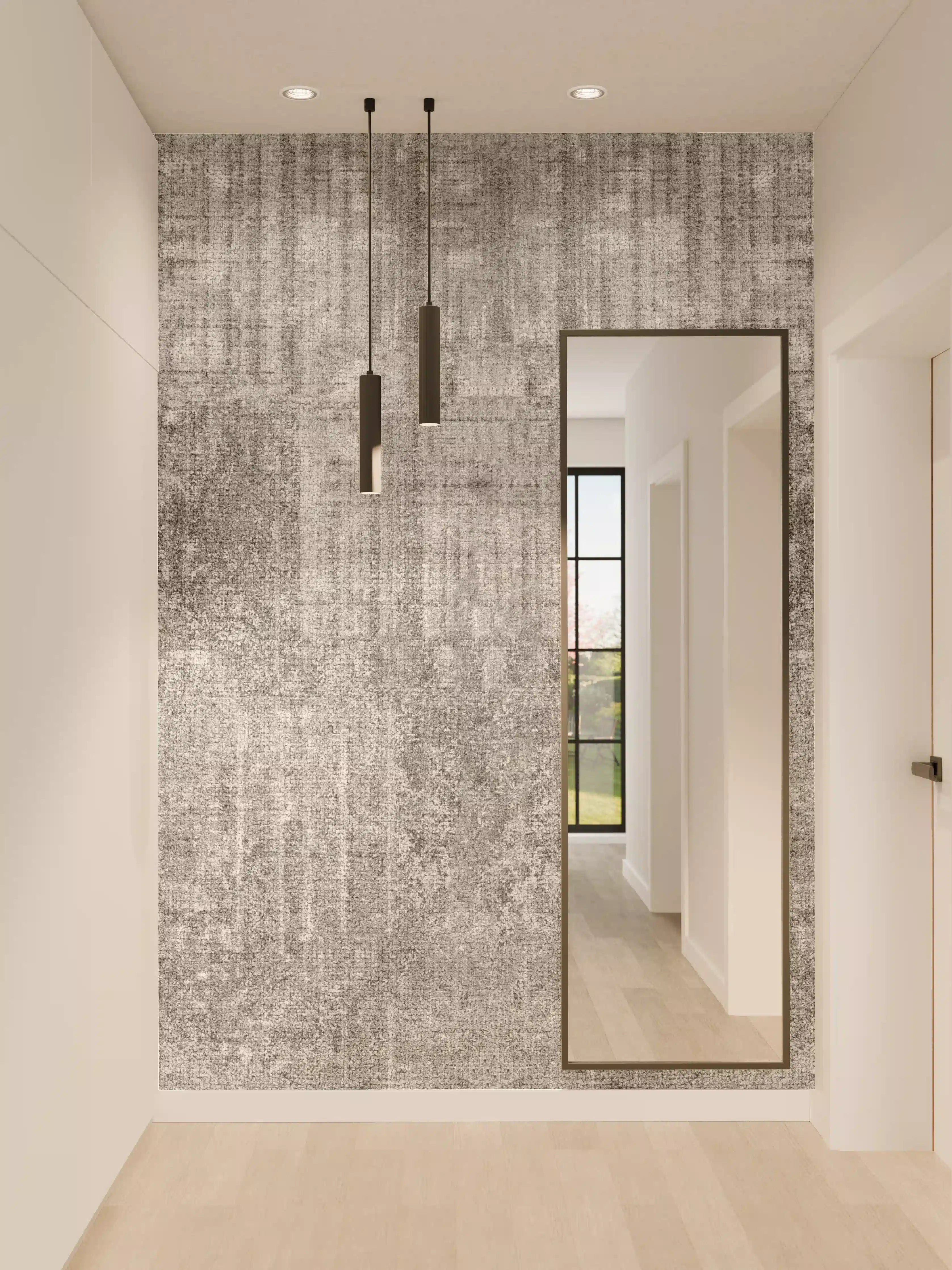 Wandverkleidung Flur - Vintage Grau-Beton Textur Panorama